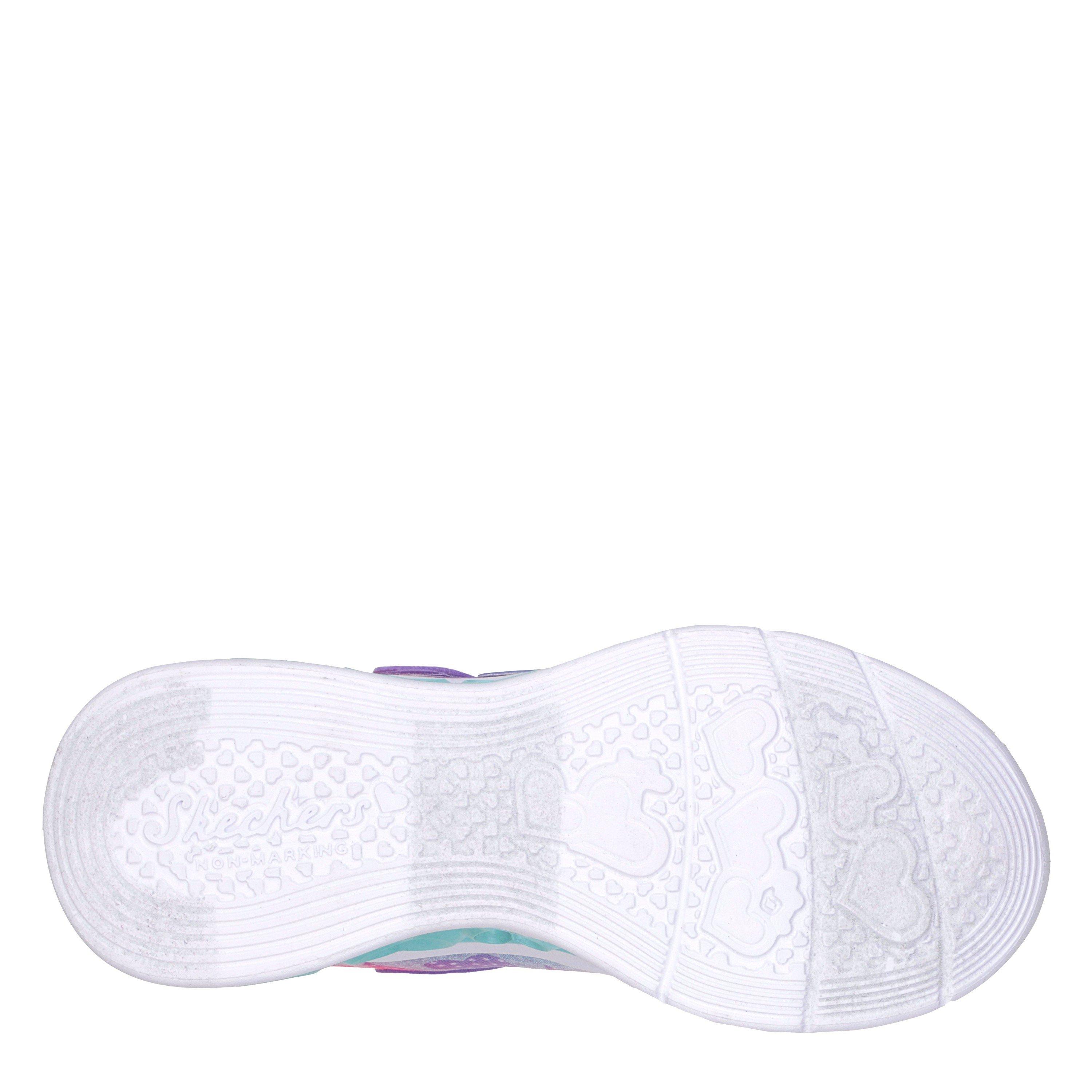 Lav/Multi - Skechers - Flutter Heart Child Girl Trainers - 4