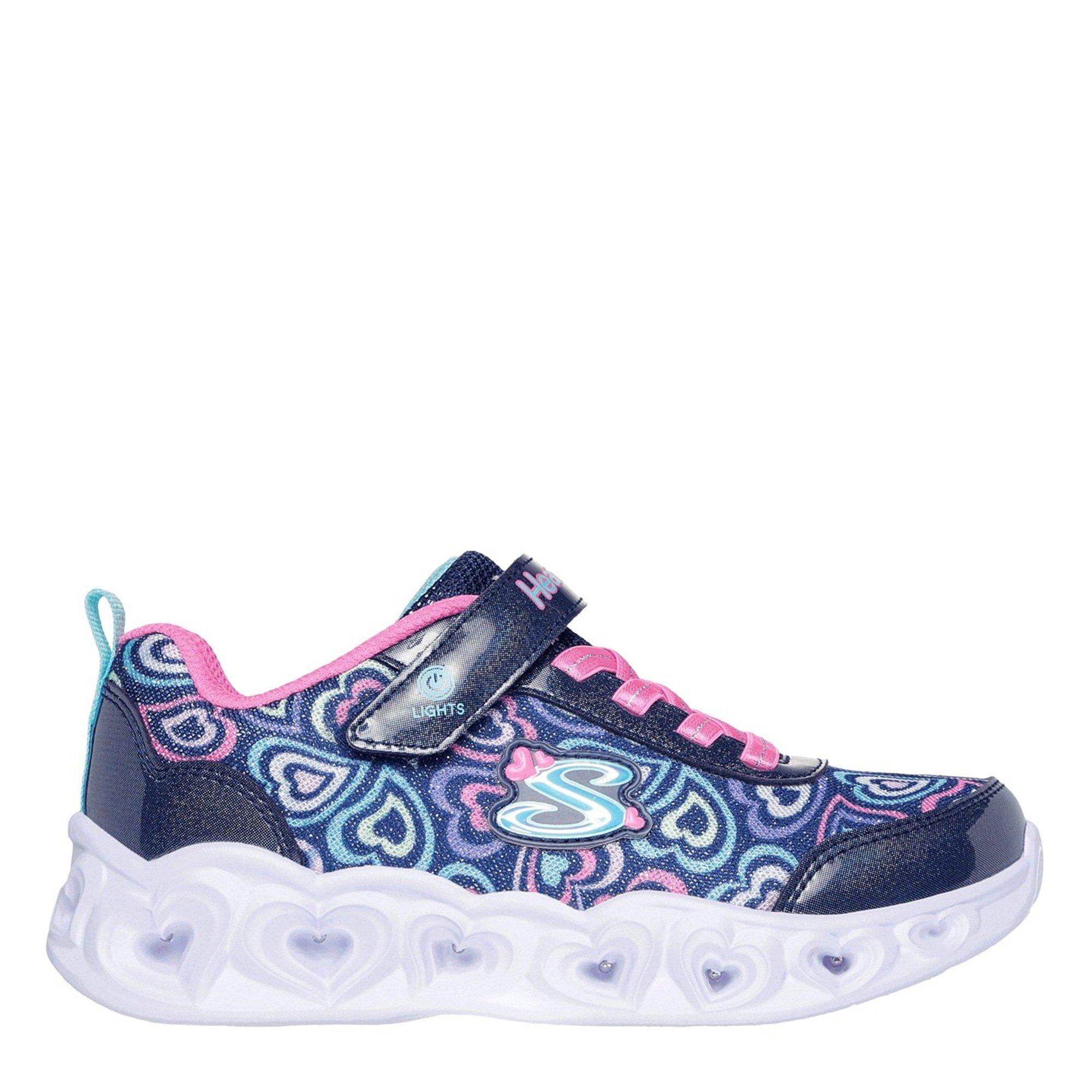 Skechers Girls Flutter Heart Child Trainers - Pink/Navy - C11 (28.5)