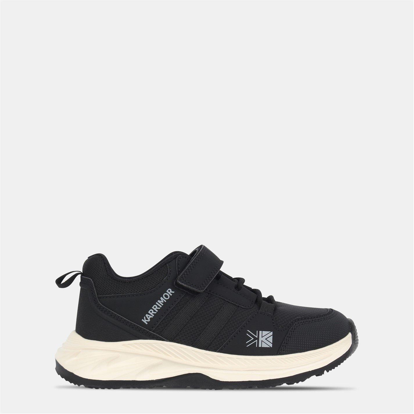 Black/White - Karrimor - Unisex Kids' Camino Mesh Hook and Loop Walking Shoes - 1
