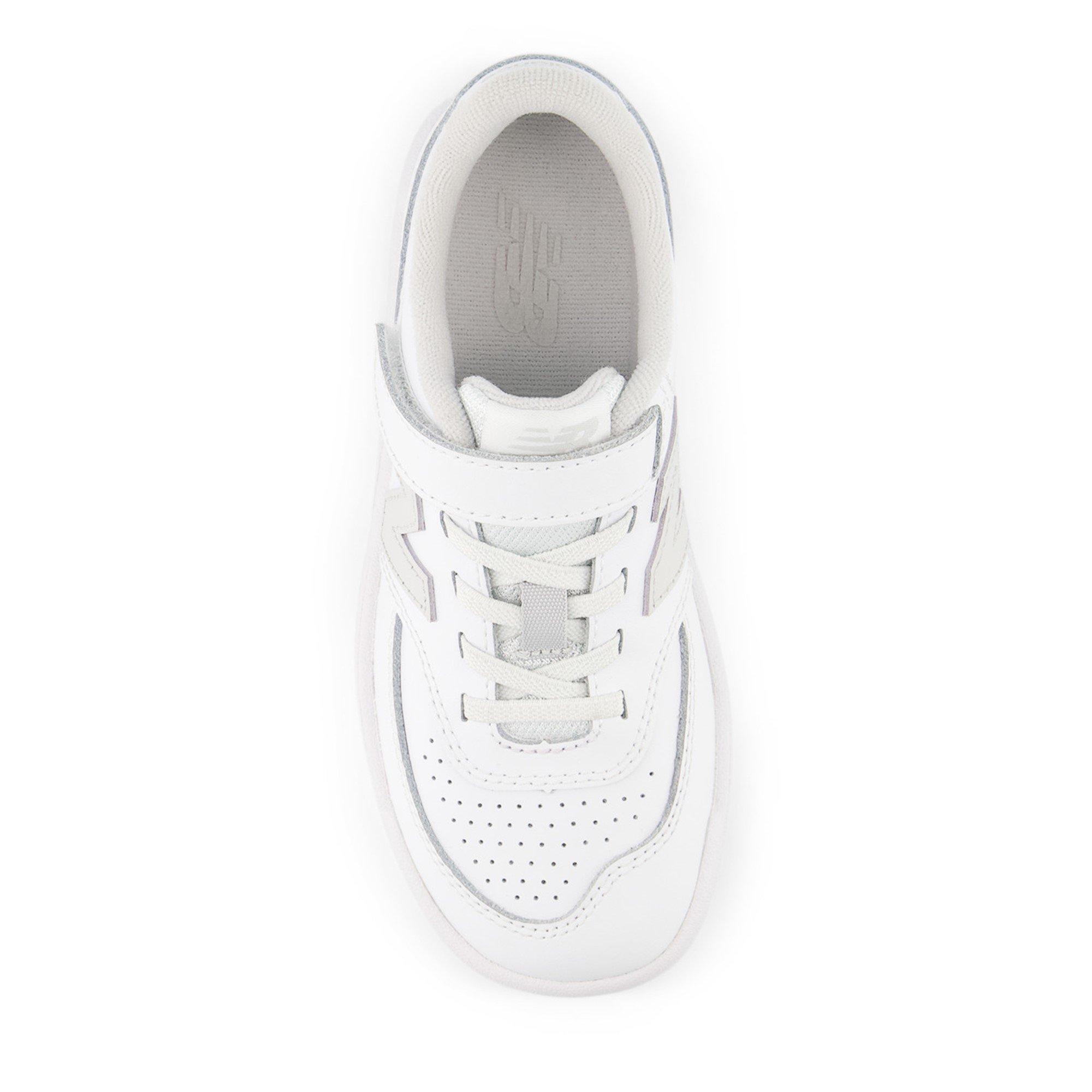White - New Balance - Kids' B80 Leather Low-Top Trainers - 4