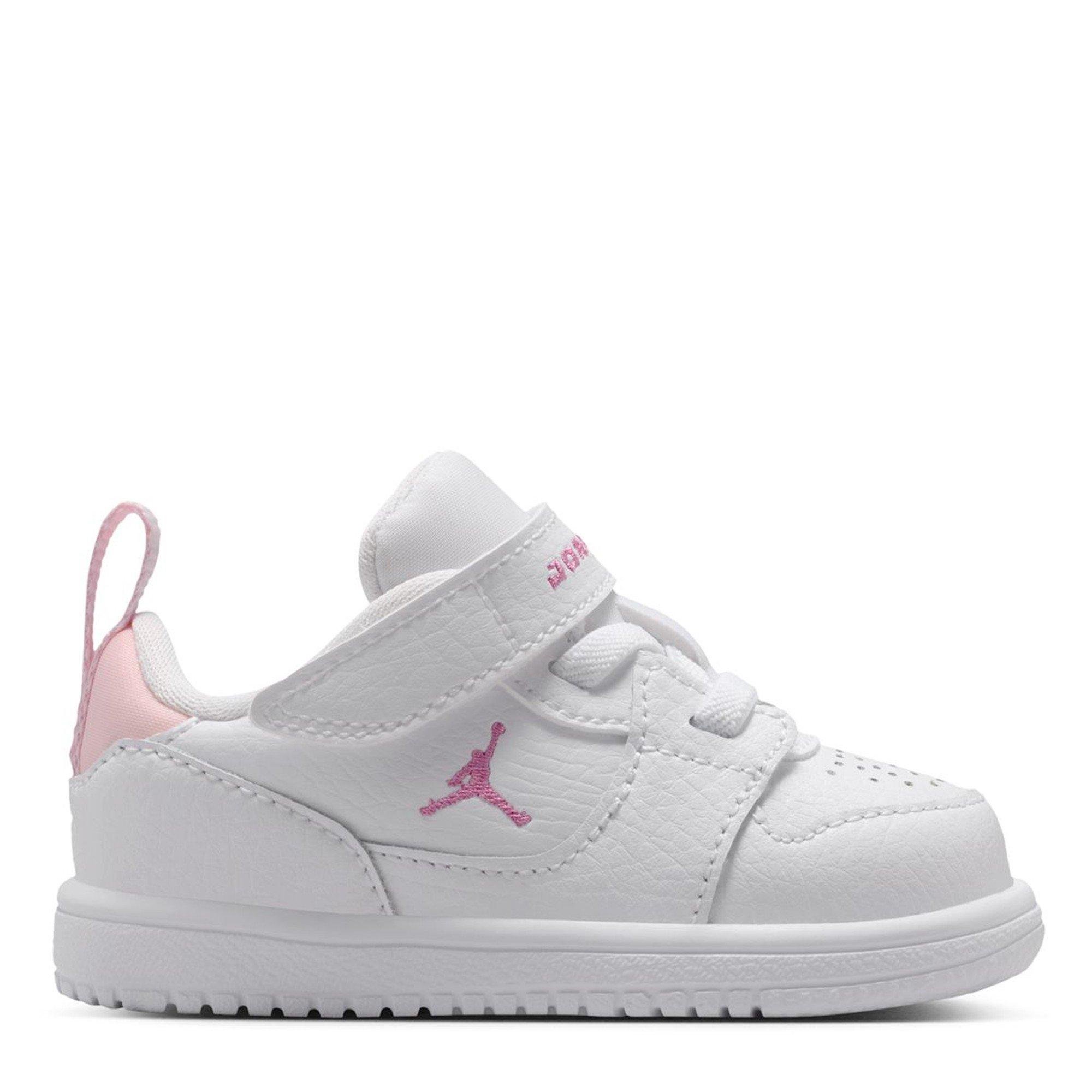 Air Jordan  Kids' Low-Top Trainers - White/Pink - C9 (27)