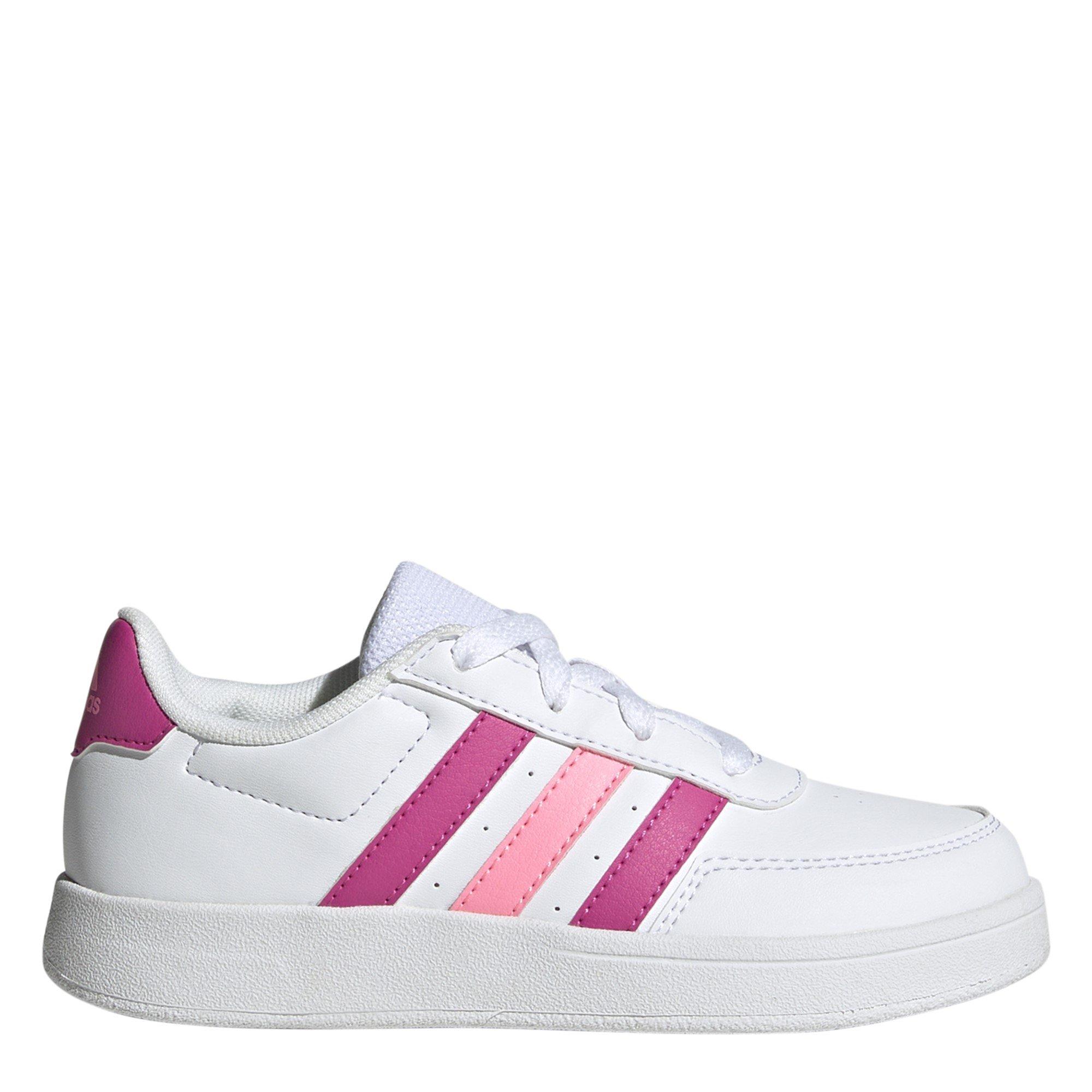 Adidas  Kids ' Breaknet 2.0 Low-Top Trainers - White/Lucid Fuc - C10 (28)