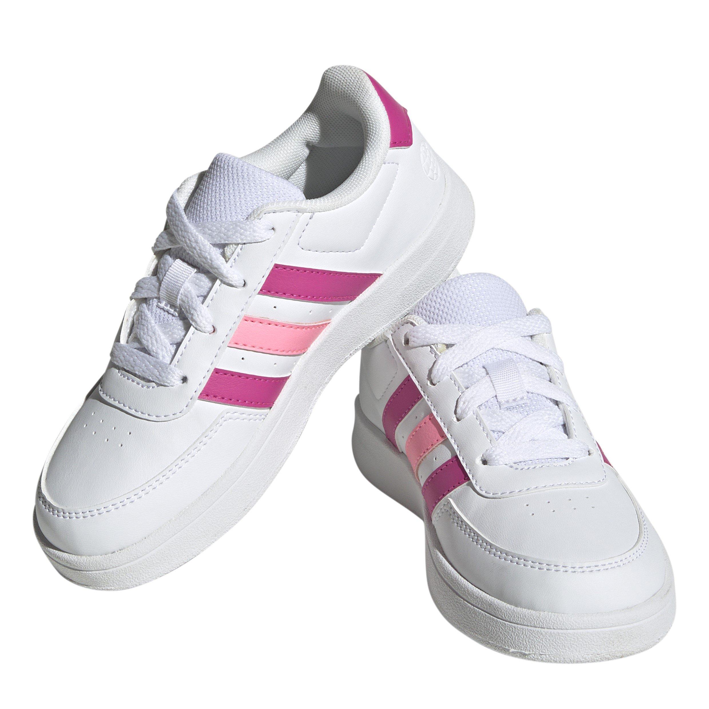 White/Lucid Fuc - adidas - Kids' Breaknet 2.0 Low-Top Trainers - 3