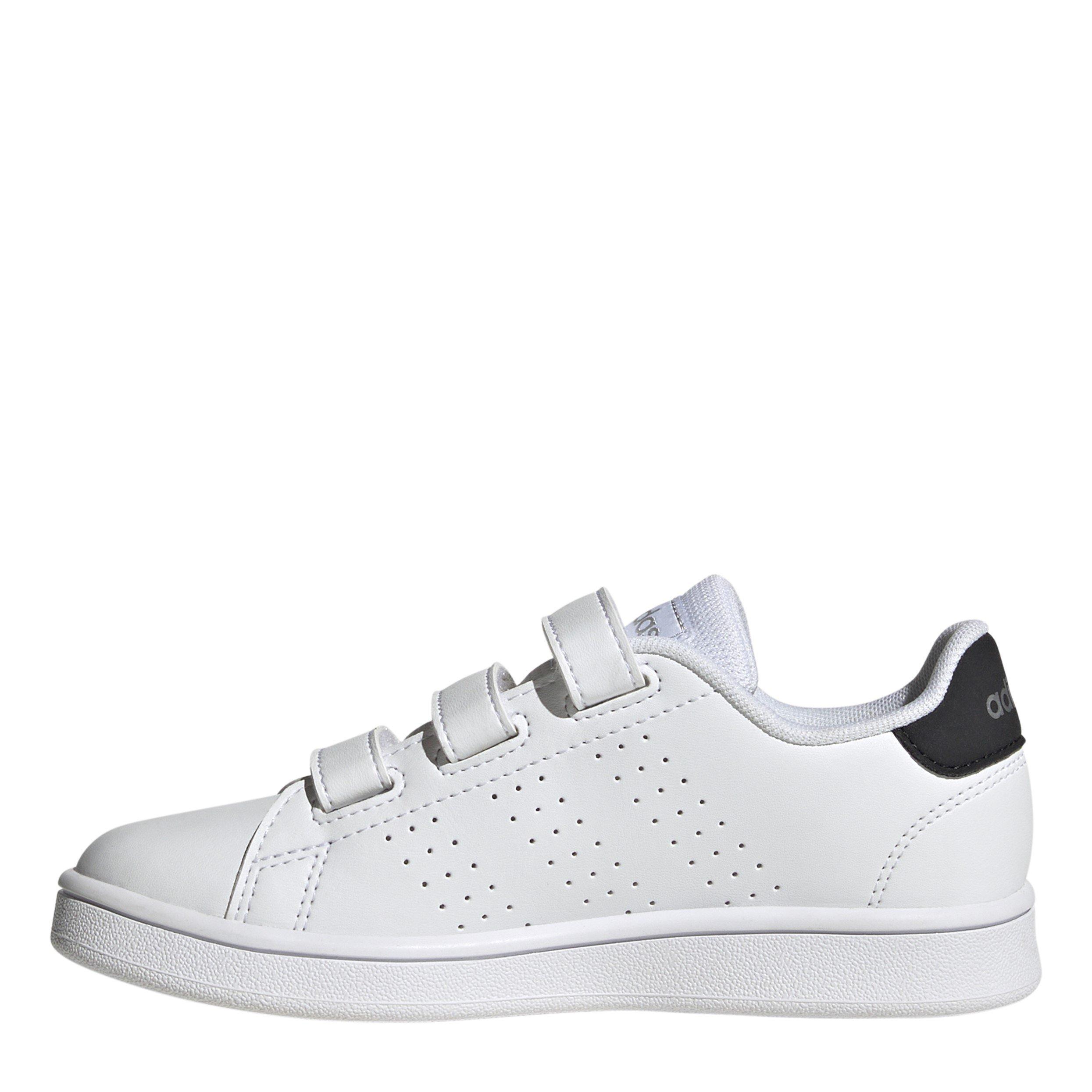 Wht/Black/Slvr - adidas - Advantage Court Trainers - 2