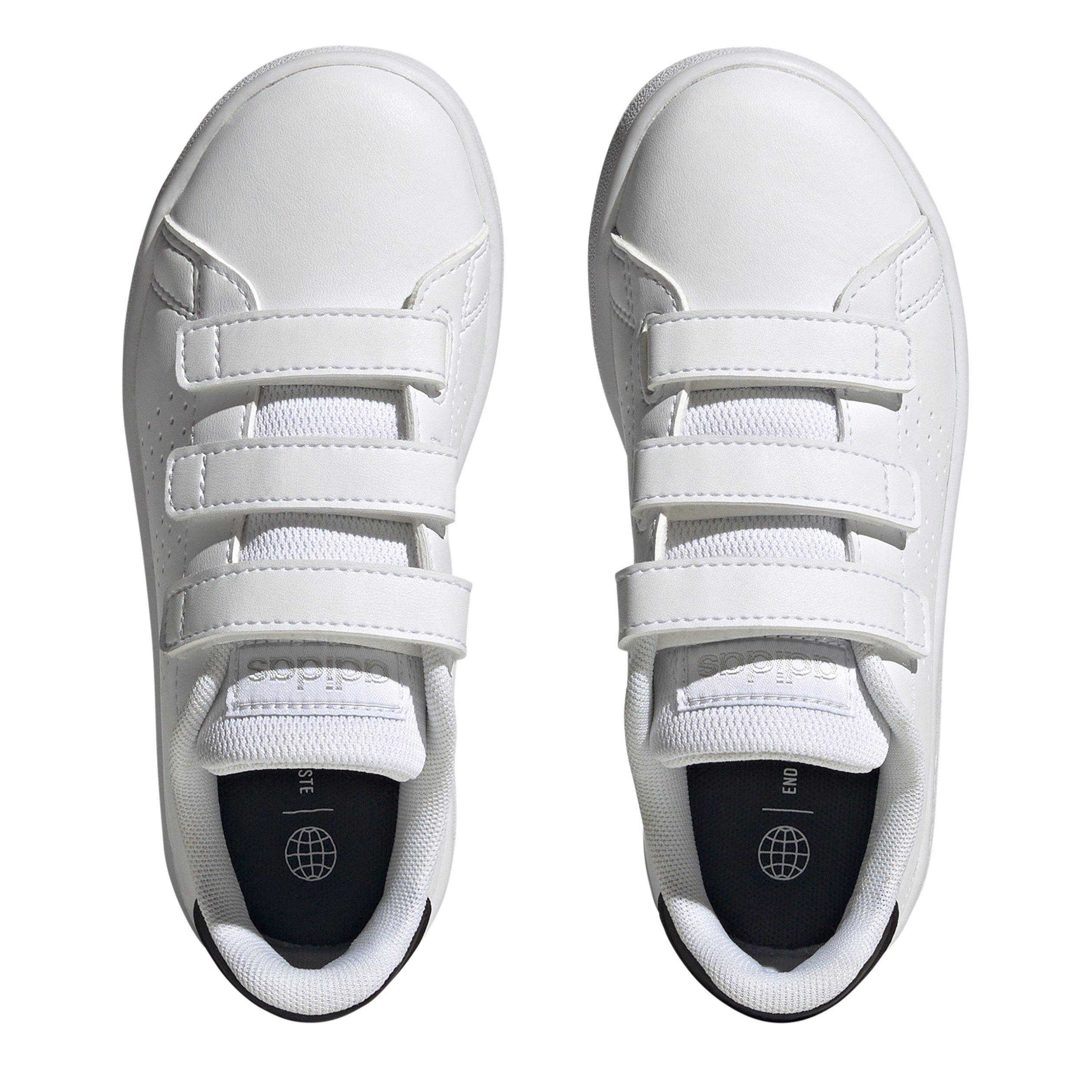Wht/Black/Slvr - adidas - Advantage Court Trainers - 5
