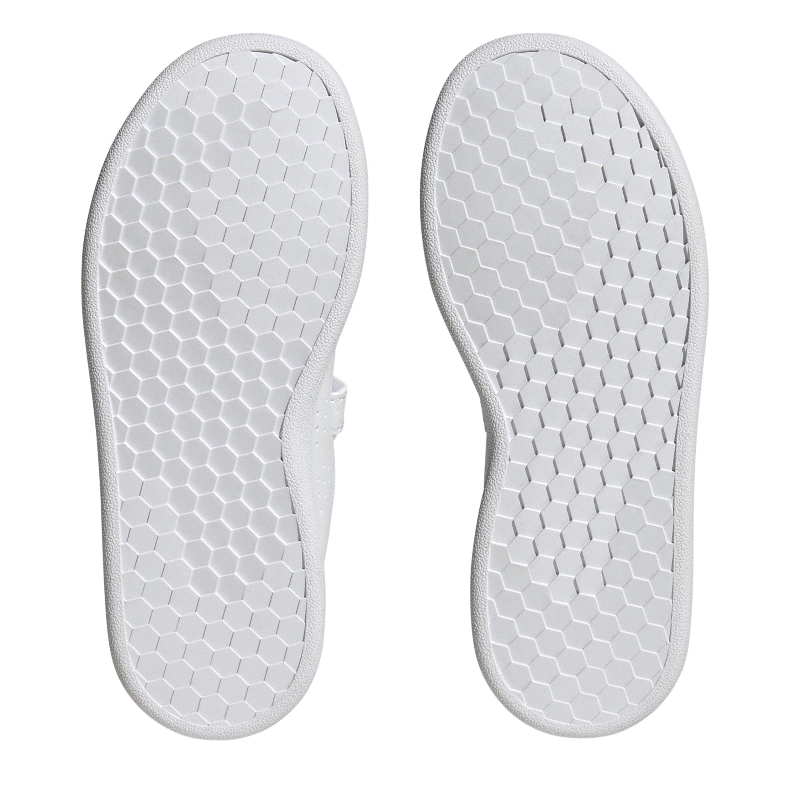 Wht/Black/Slvr - adidas - Advantage Court Trainers - 6