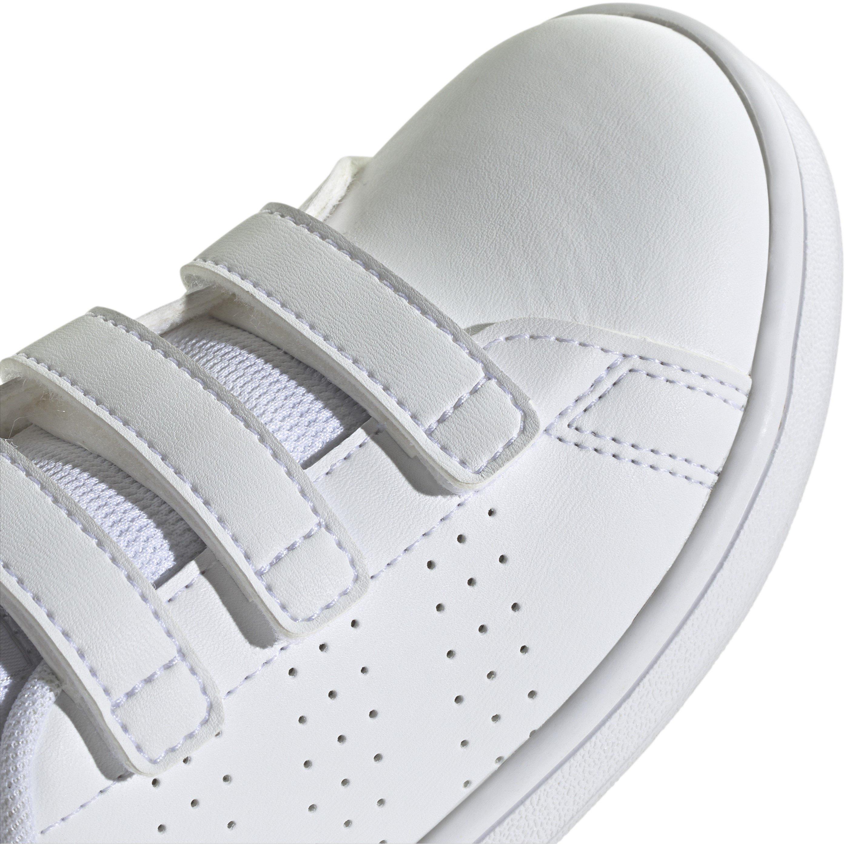 Wht/Black/Slvr - adidas - Advantage Court Trainers - 7
