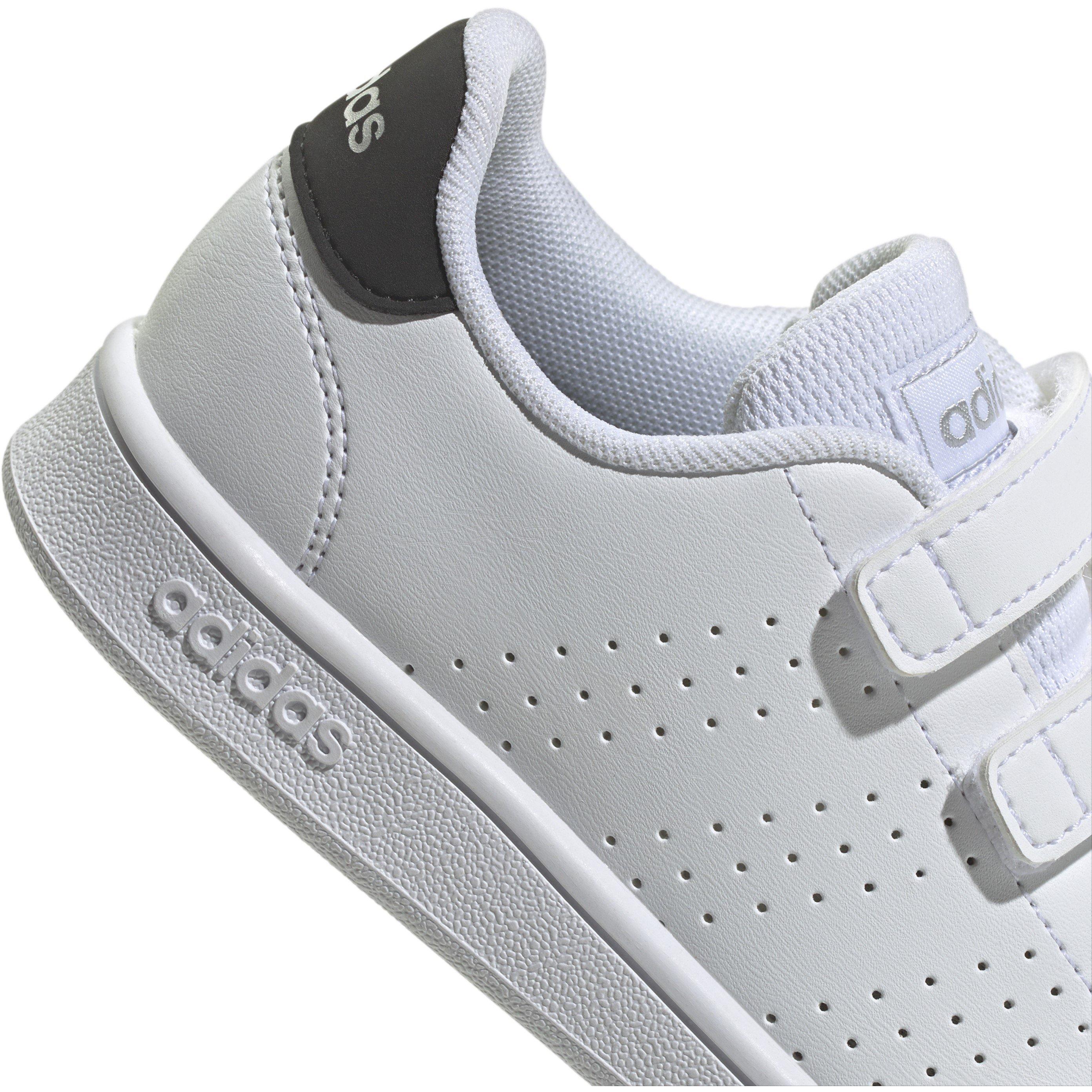 Wht/Black/Slvr - adidas - Advantage Court Trainers - 8