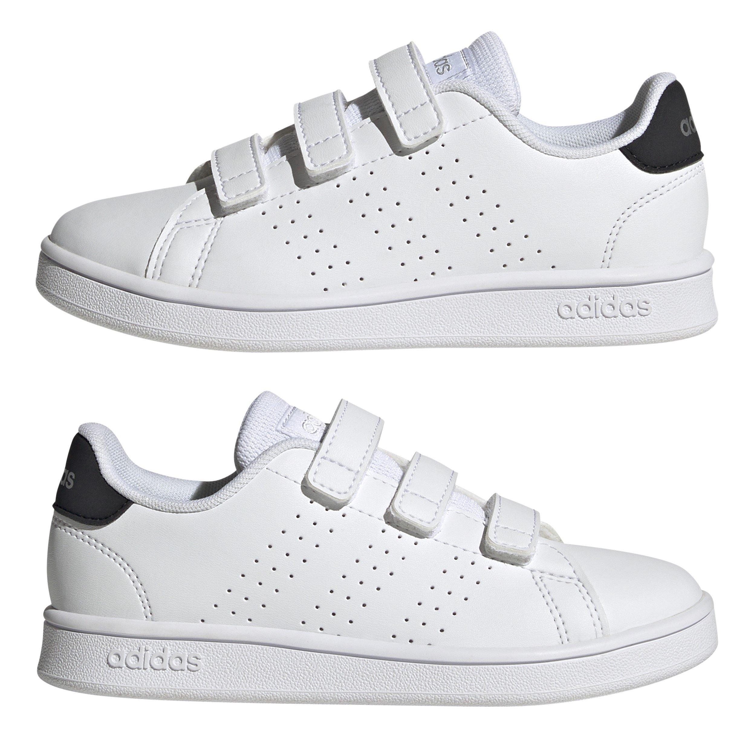 Wht/Black/Slvr - adidas - Advantage Court Trainers - 9