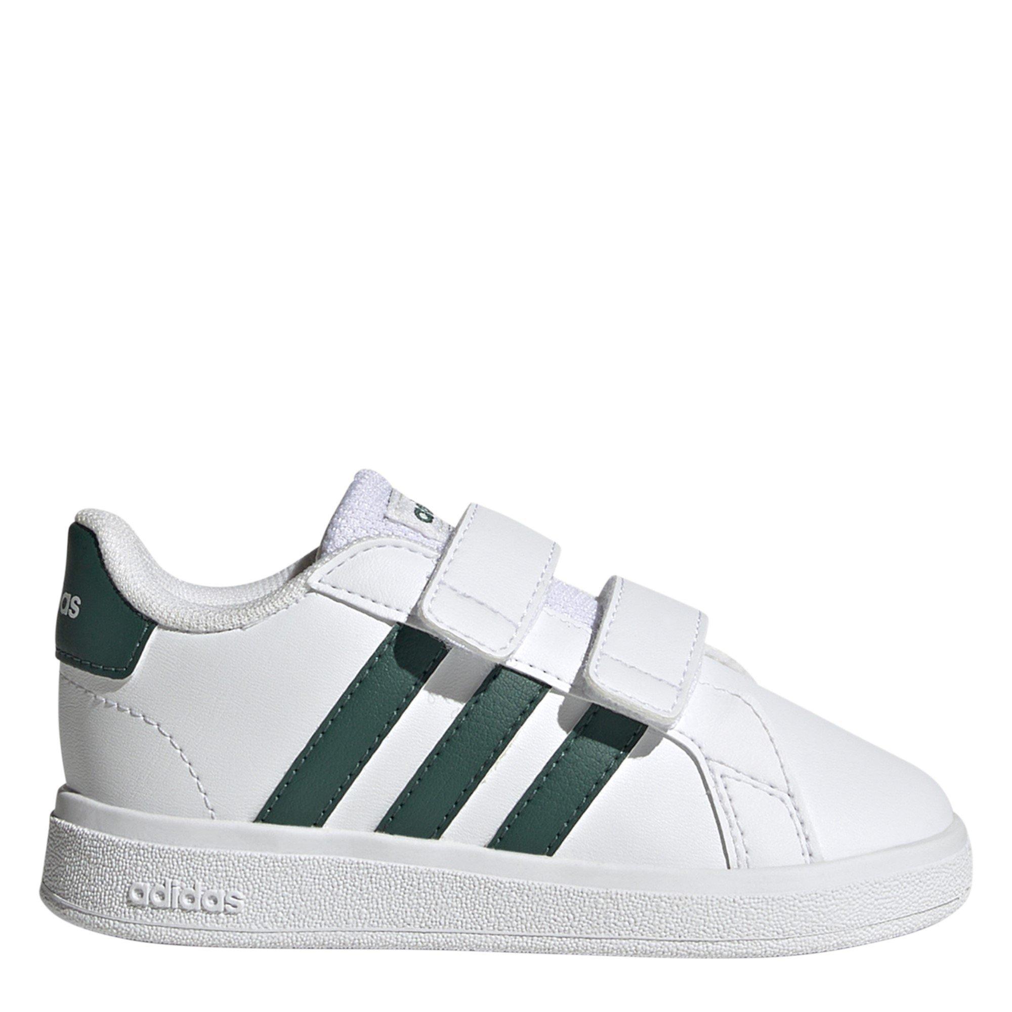 Adidas  Infant Kids' Grand Court Trainers - White/Green - C9.5 (27)