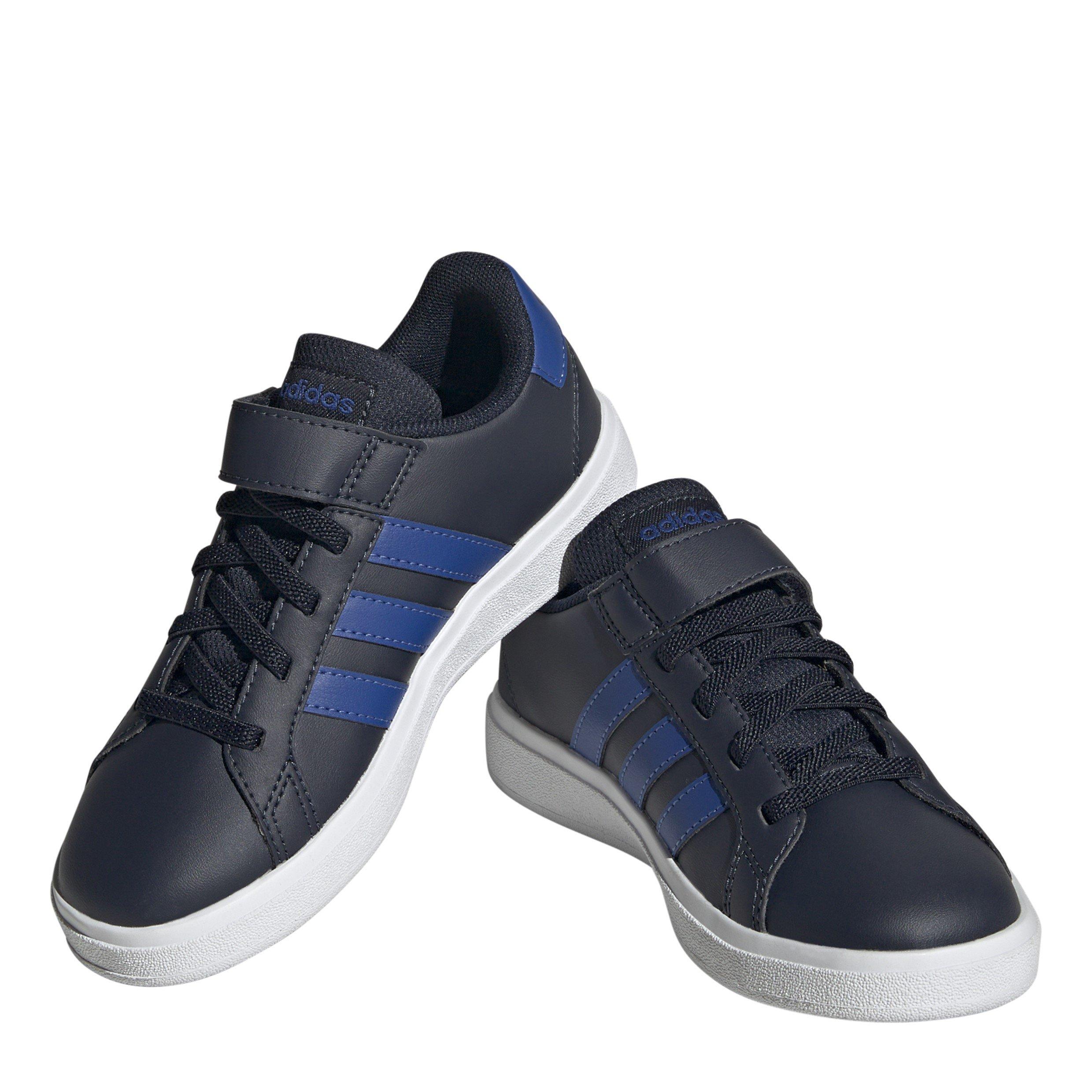 Tinte/Blau/Weiß - adidas - Grand Court 2.0 Trainers Childrens - 3