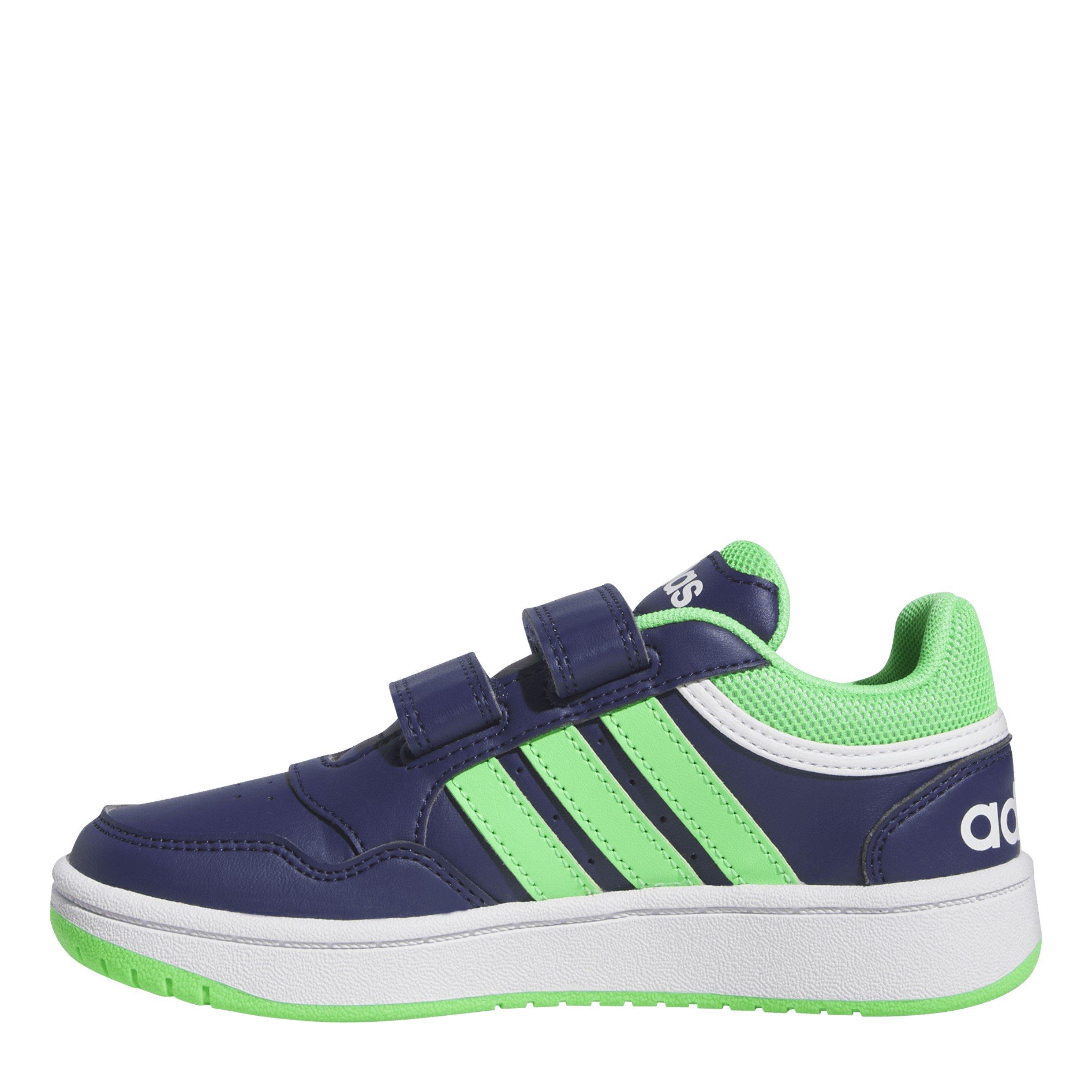Blue/White - adidas - Kids' Hoops 3.0 Basketball Trainers - 2