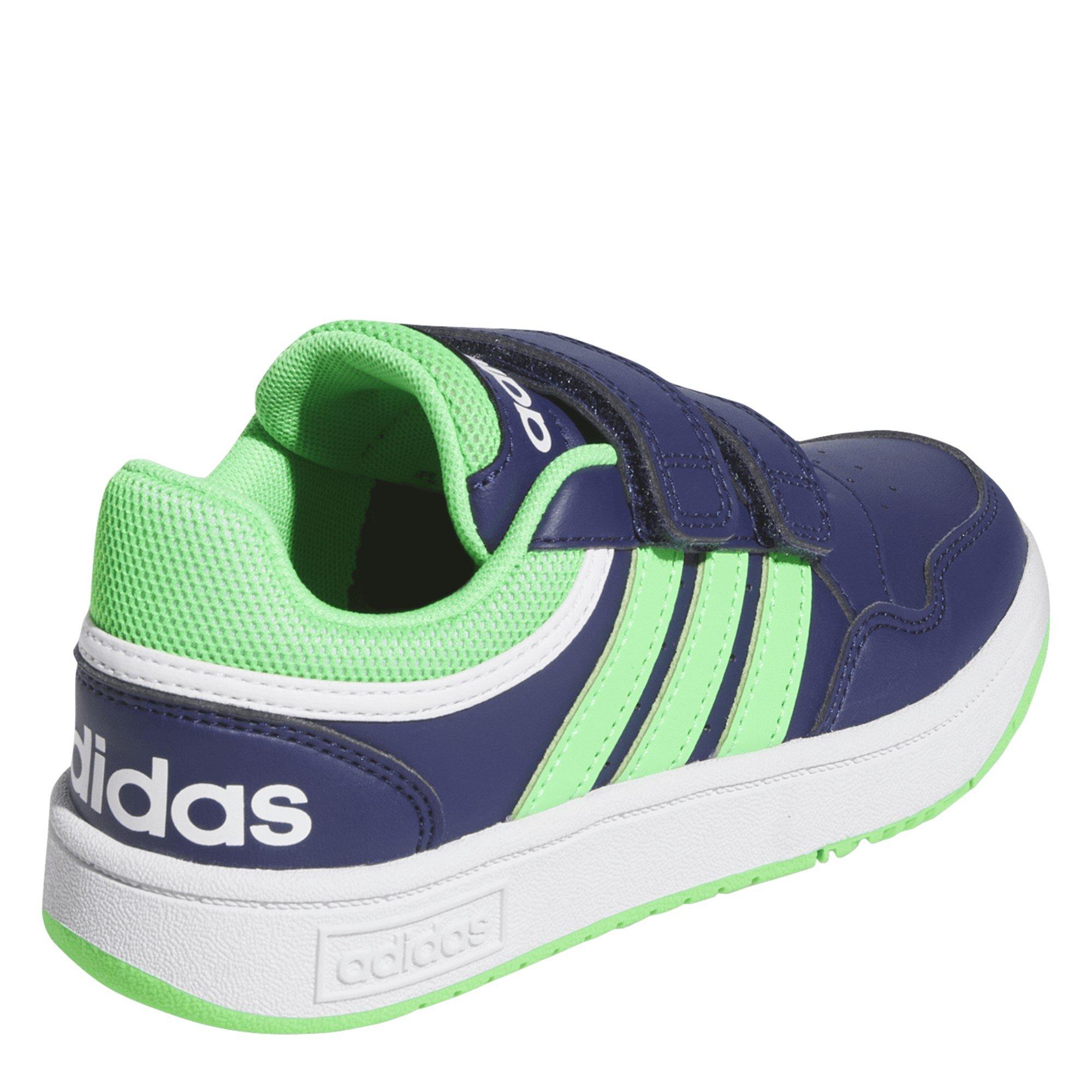 Blue/White - adidas - Kids' Hoops 3.0 Basketball Trainers - 4