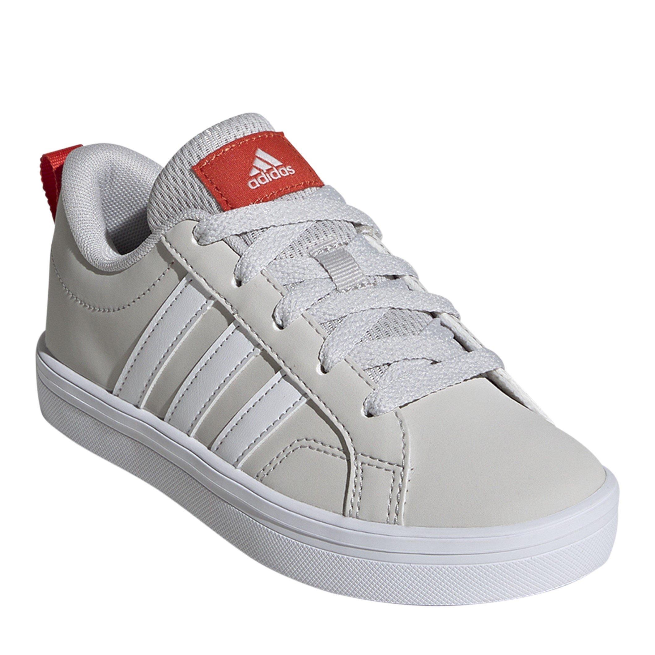 Grey/White/Red - adidas - Unisex Kids' Court Trainers - 3