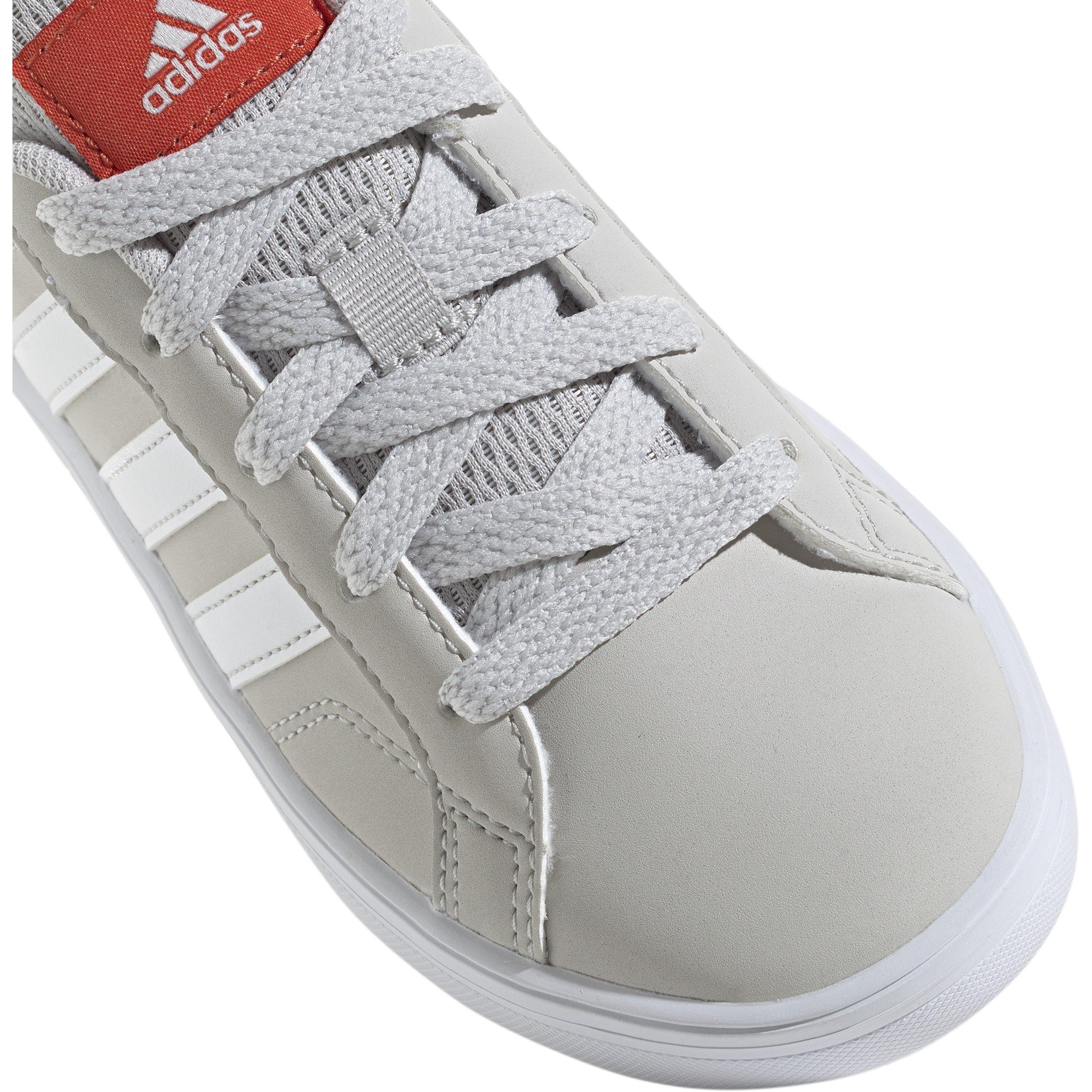 Grey/White/Red - adidas - Unisex Kids' Court Trainers - 8