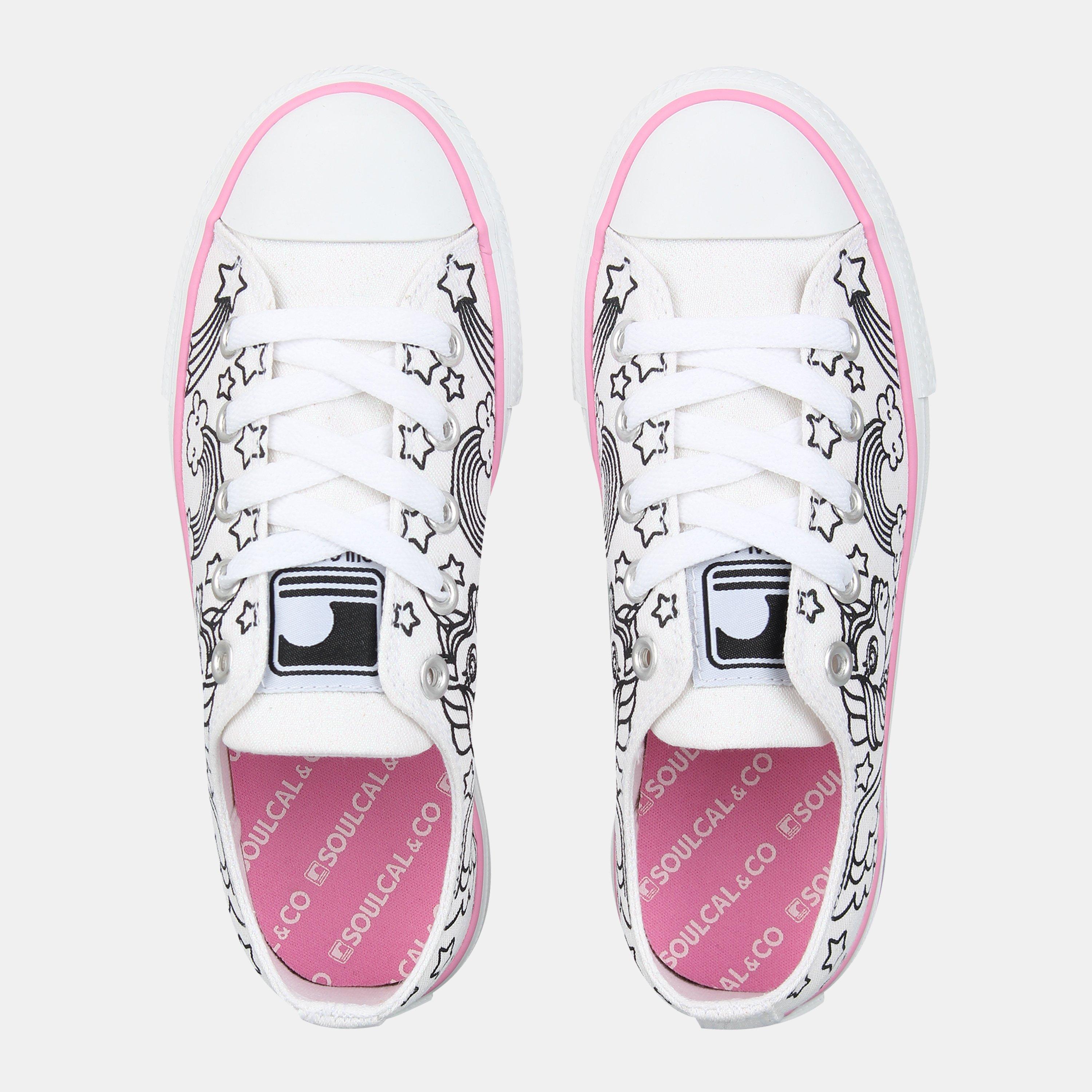 Unicorn - SoulCal - Kids' Canvas High-Top Trainers - 4