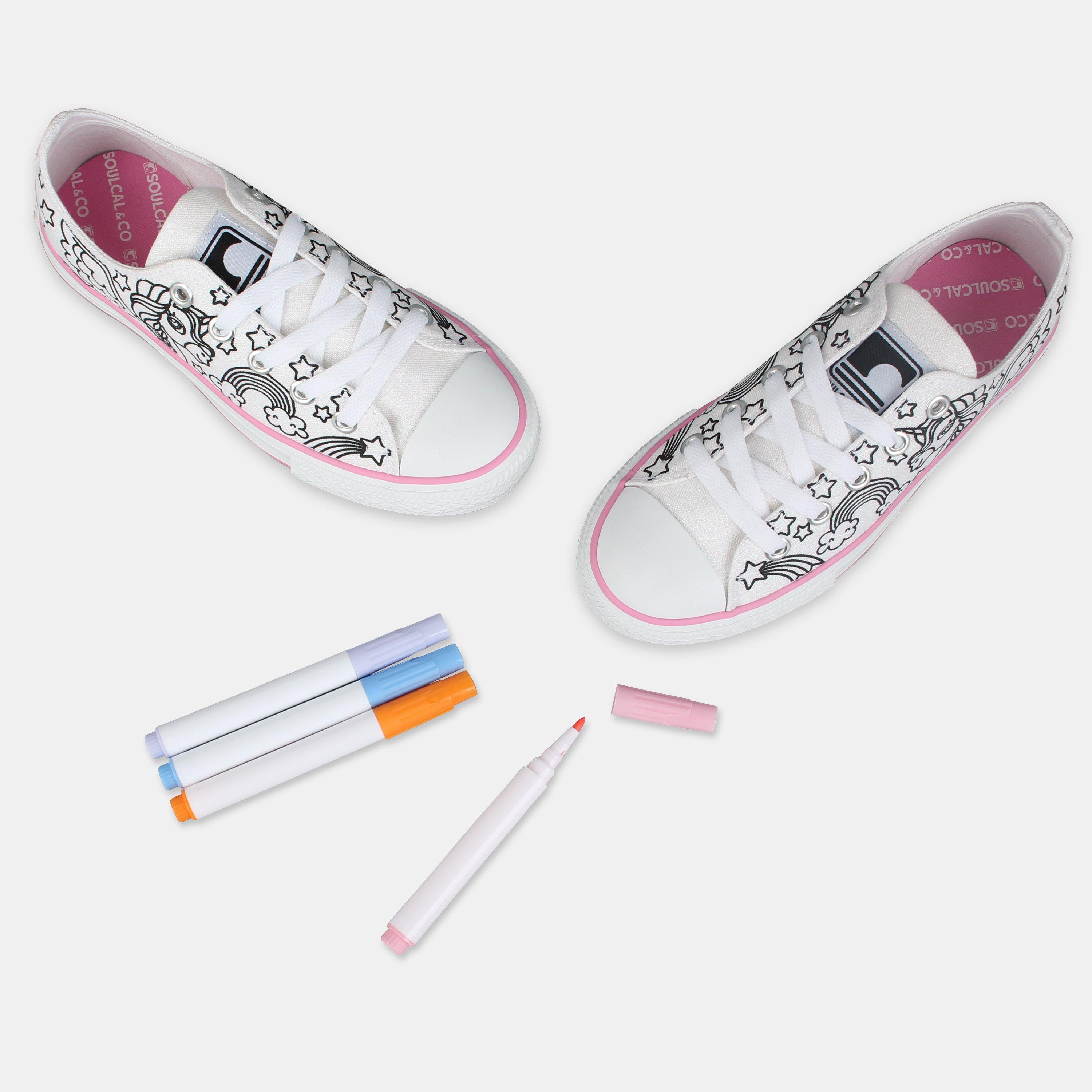 Unicorn - SoulCal - Kids' Canvas High-Top Trainers - 5