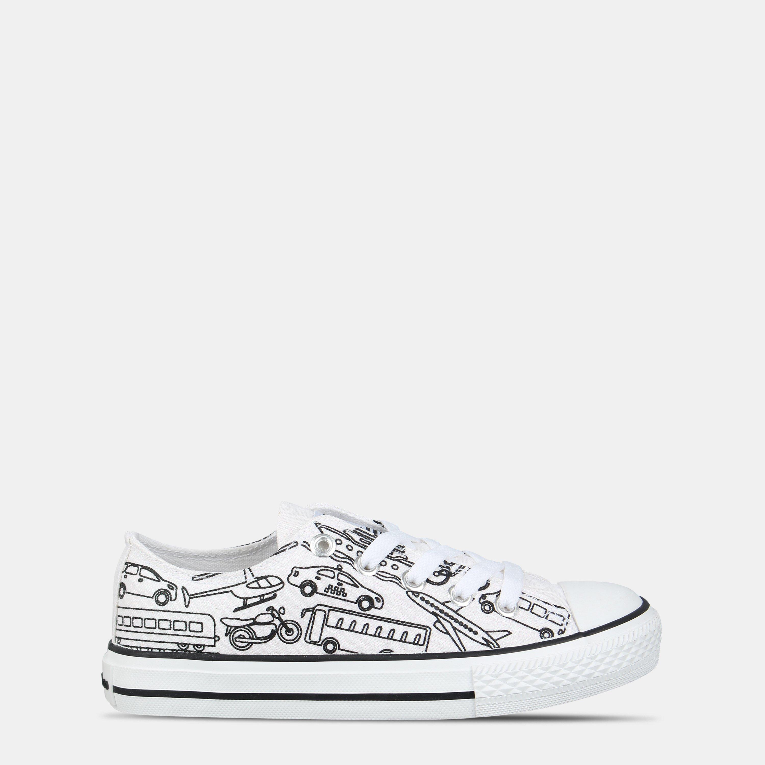 Kids' Canvas High-Top Trainers