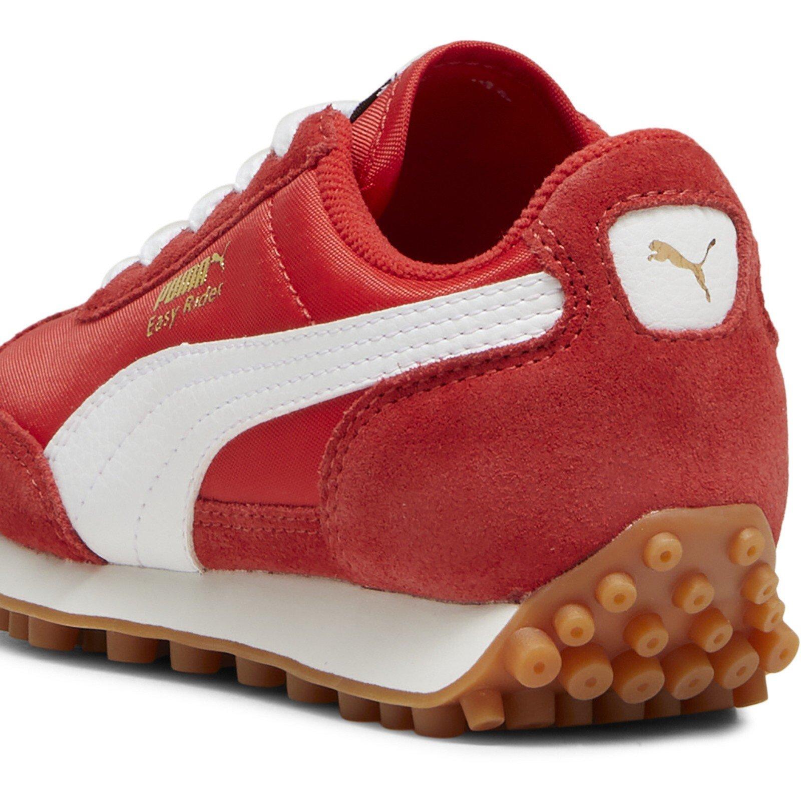 Rood-Wit - Puma - Unisex Kids' Easy Rider Vintage Low-Top Trainers - 5