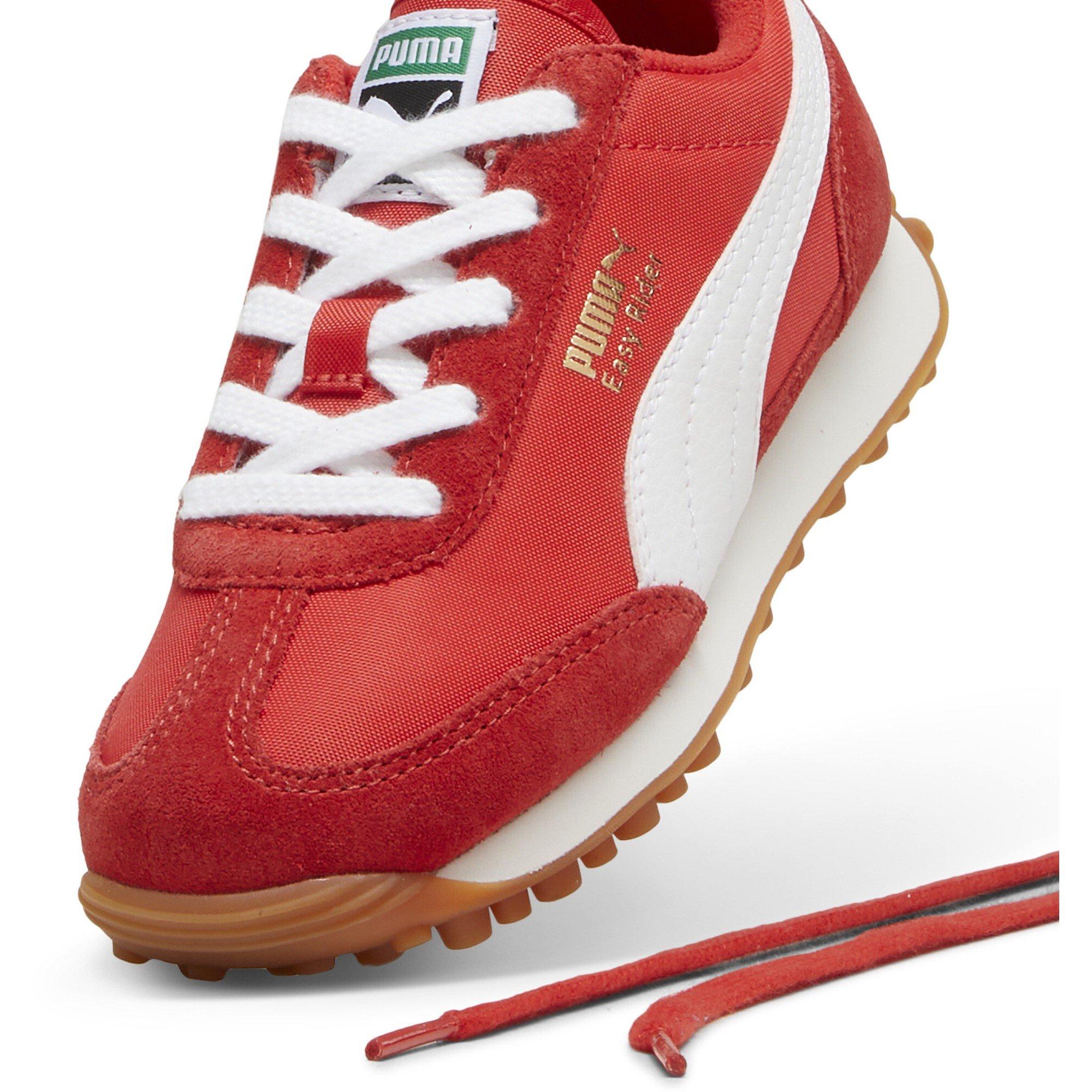 Rood-Wit - Puma - Unisex Kids' Easy Rider Vintage Low-Top Trainers - 6
