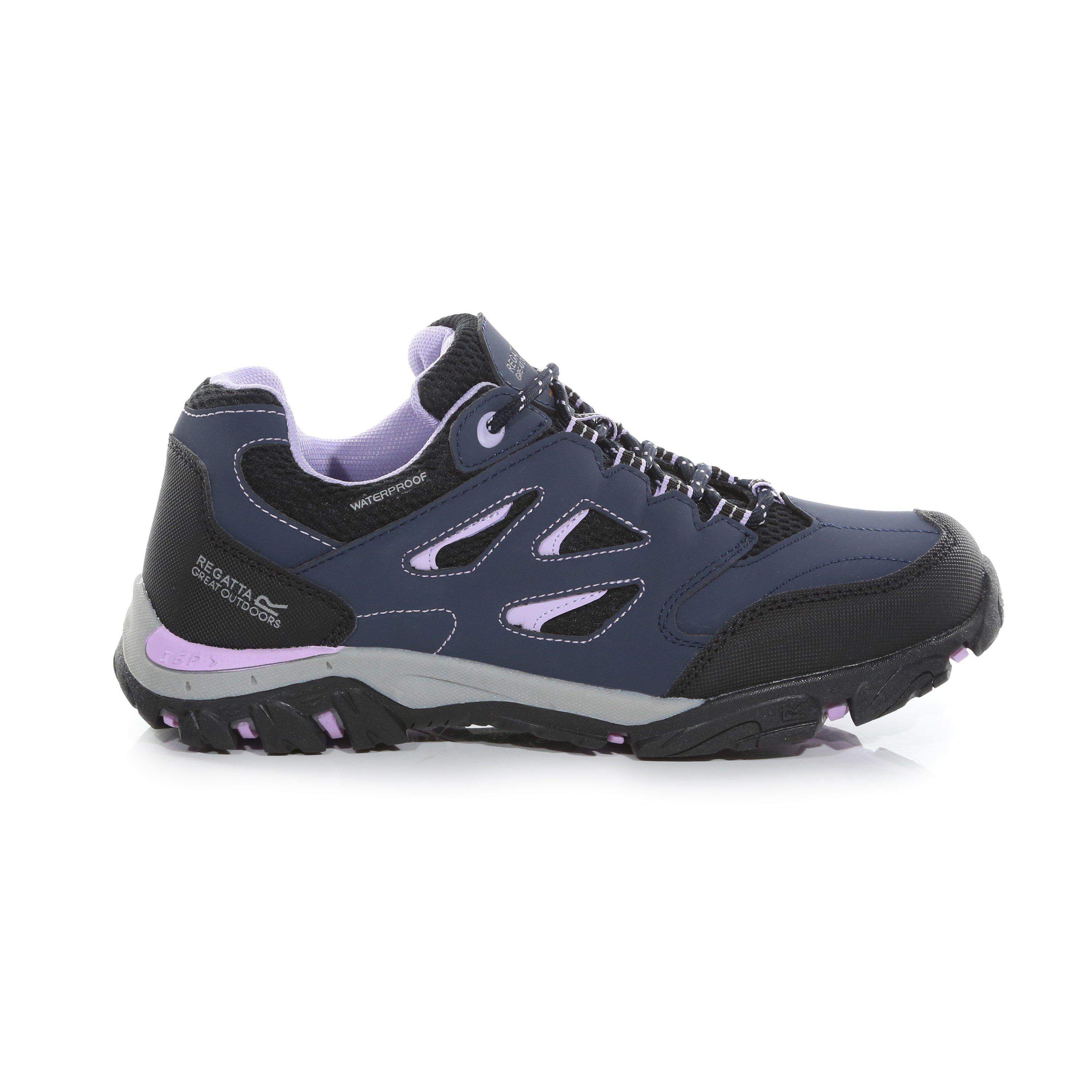 Regatta Girls Kids' Non-Waterproof Holcombe Low Walking Shoes - Nvyblz/Lilac - C12 (30.5)