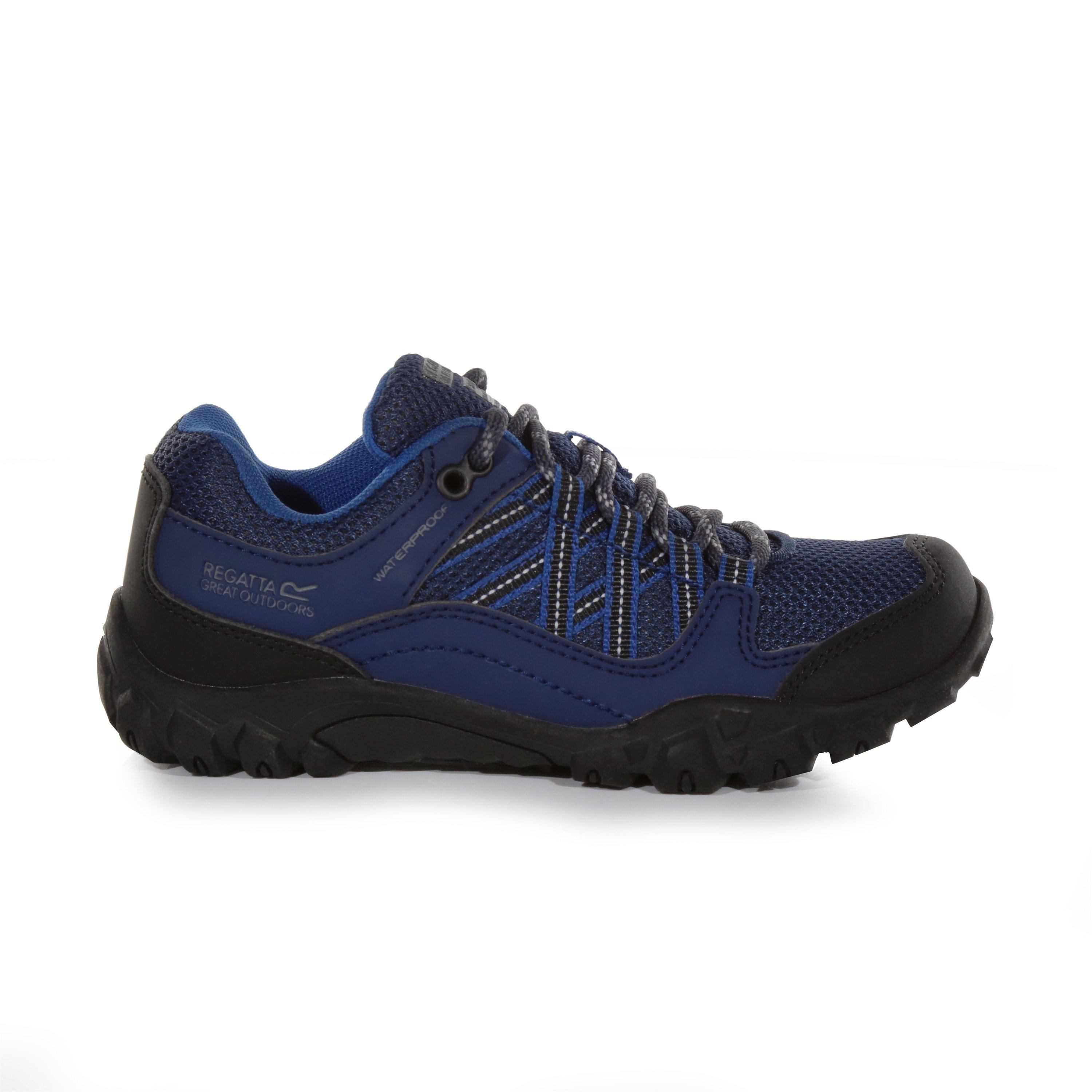Admiral/Blck - Regatta - Kids' Edgepoint Waterproof Walking Shoes - 1