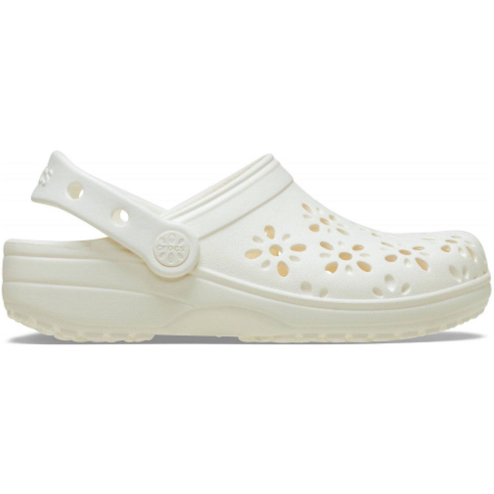 Chalk - Crocs - Kids' Classic Floral Cut Clogs - 1