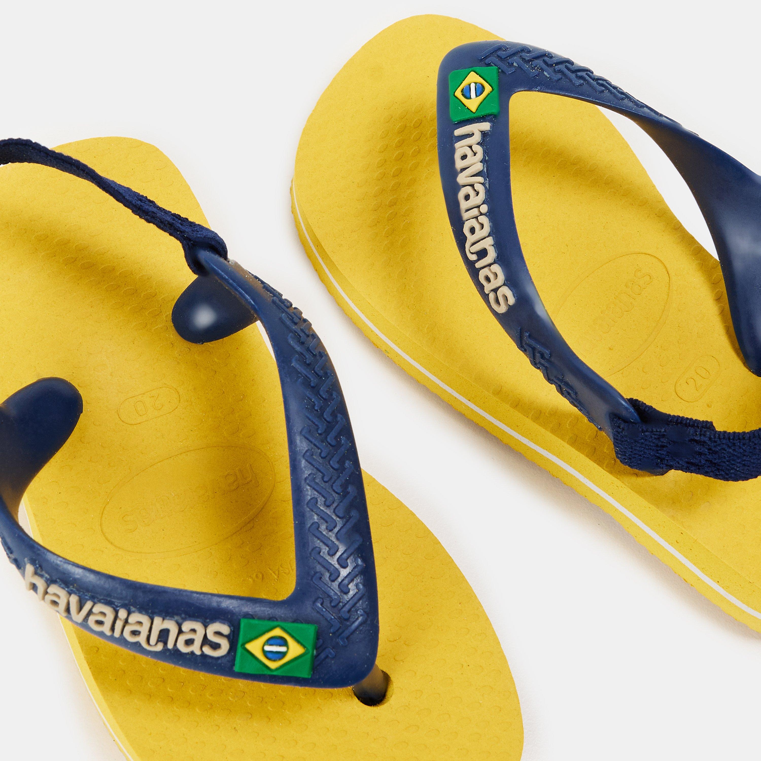 Gold Yellow - Havaianas - Hav. Baby Brasil Logo Ii Rose Gum/R Flip Flops Girls - 3
