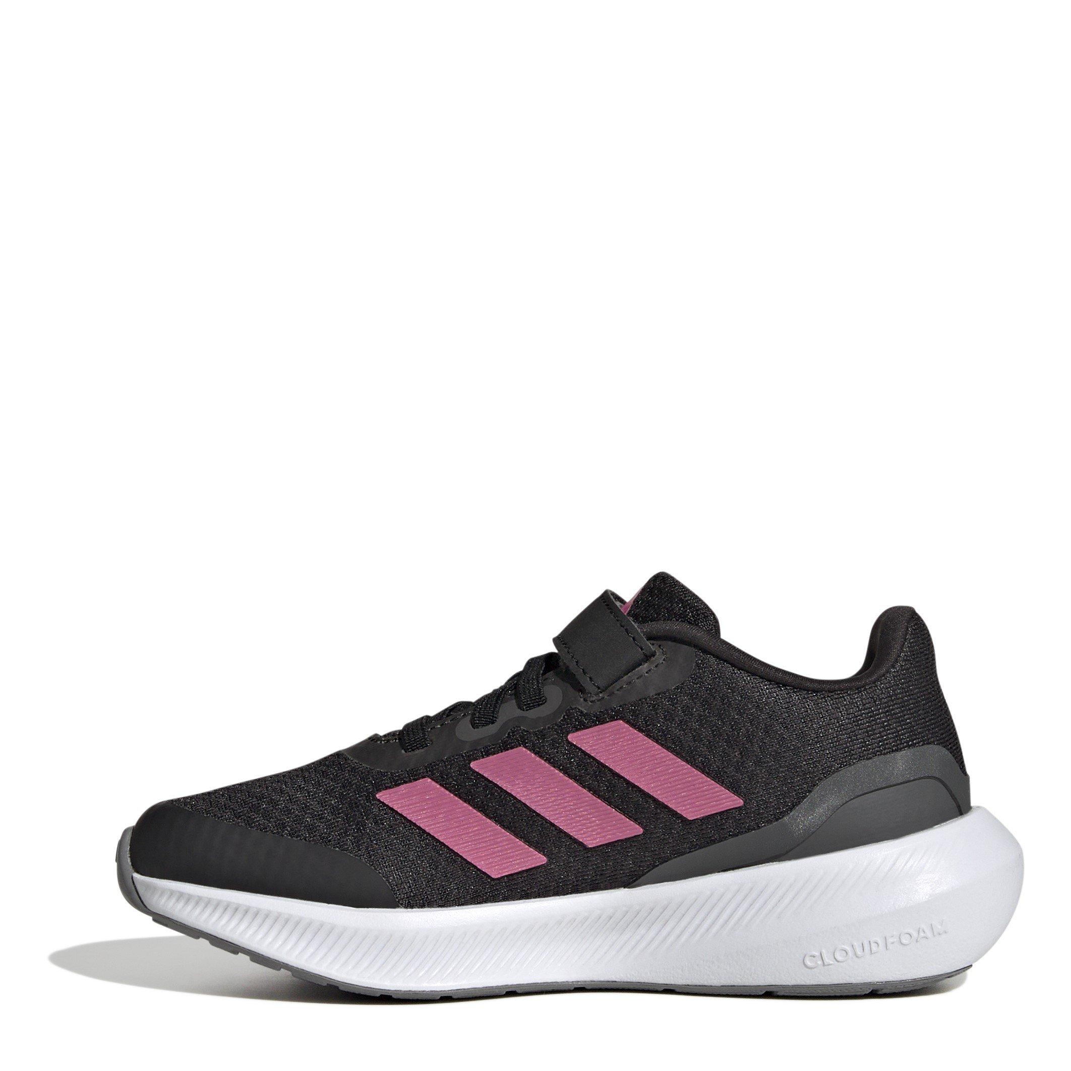 Zwart/Roze - adidas - Run Falcon 3 Children Girls Running Shoes - 2