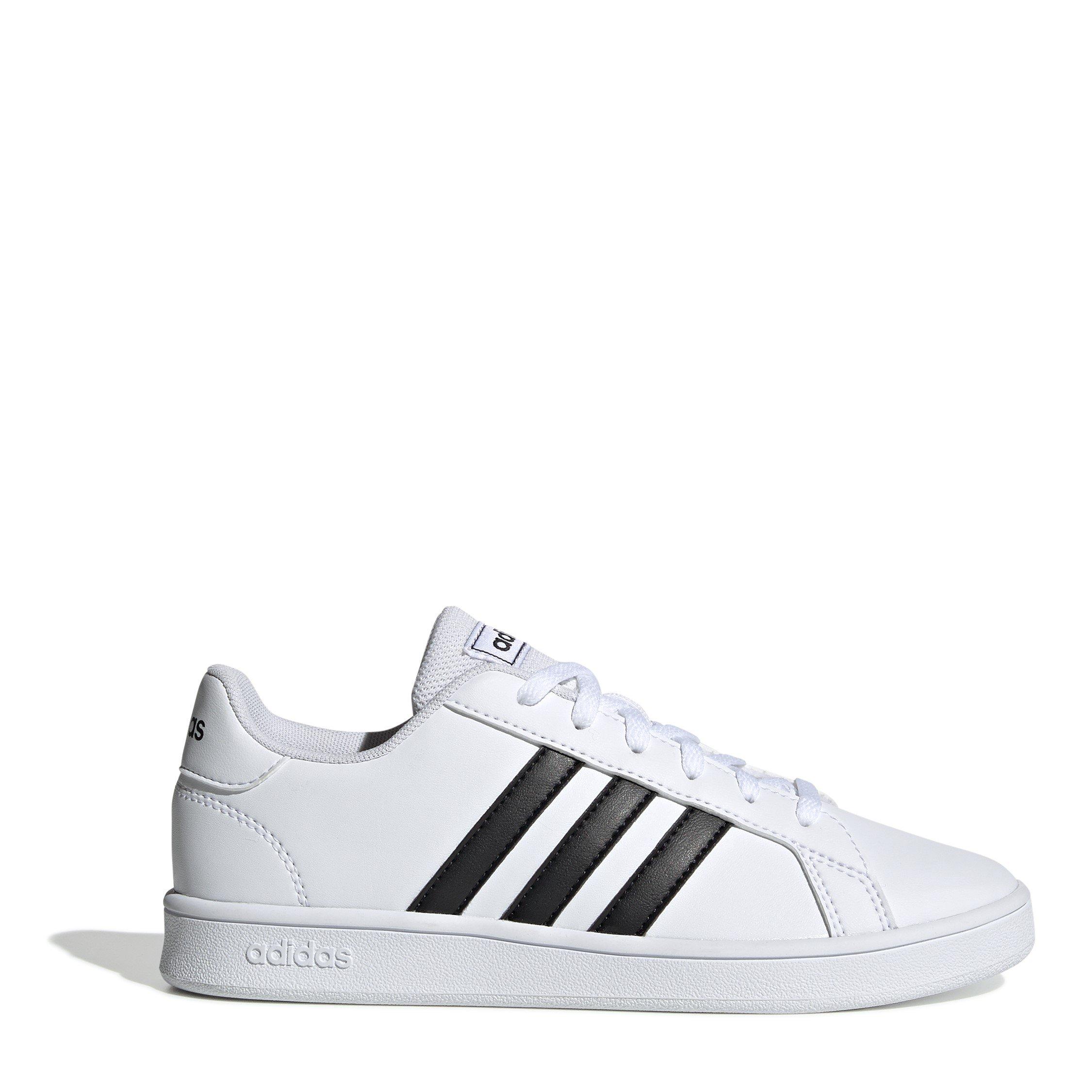 White/Black - adidas - Grand Court Shoes Juniors - 1