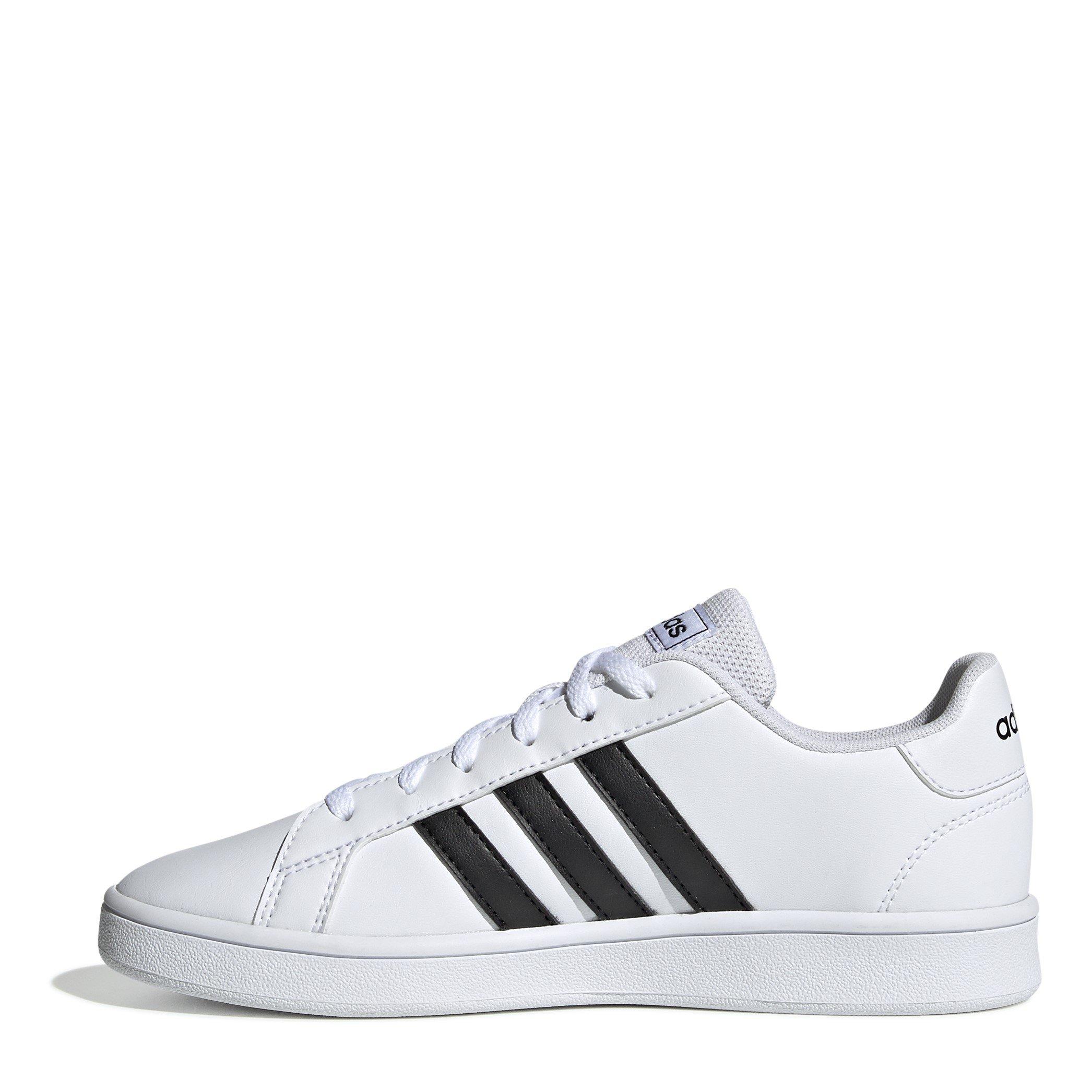White/Black - adidas - Grand Court Shoes Juniors - 2