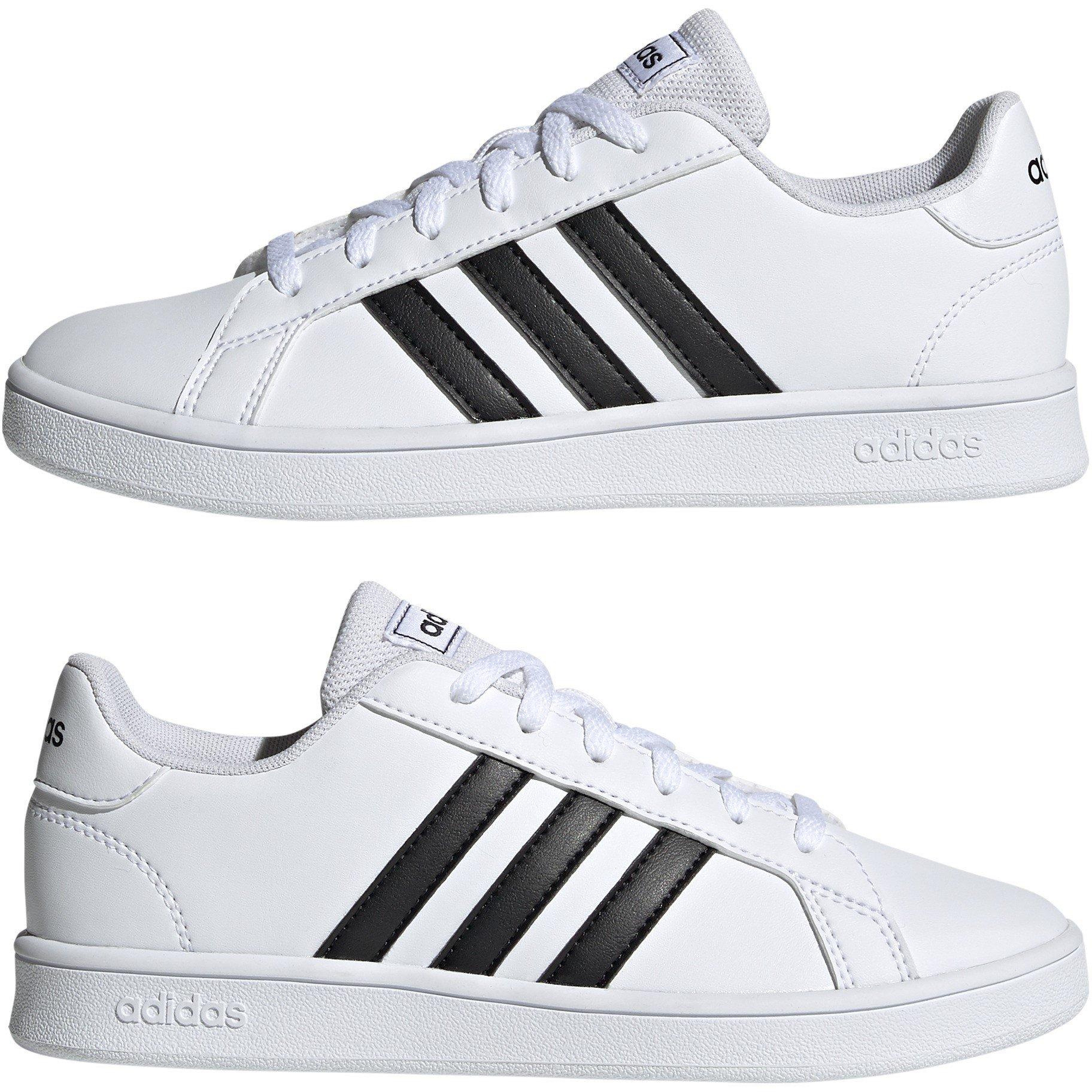 White/Black - adidas - Grand Court Shoes Juniors - 11