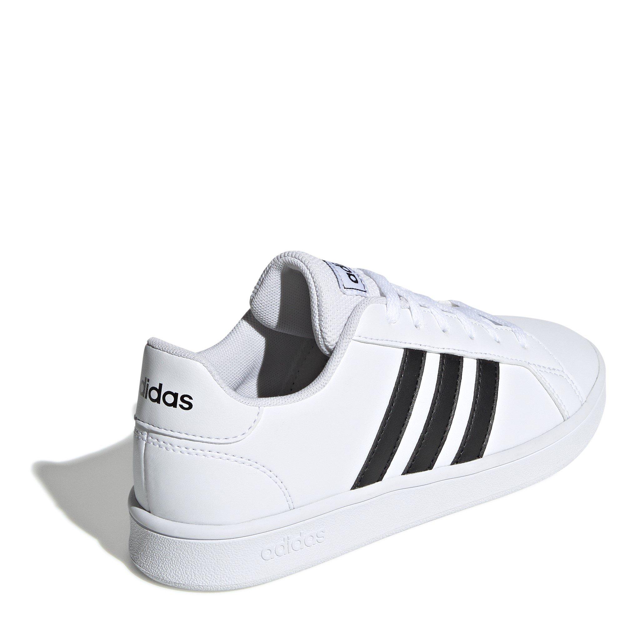White/Black - adidas - Grand Court Shoes Juniors - 5
