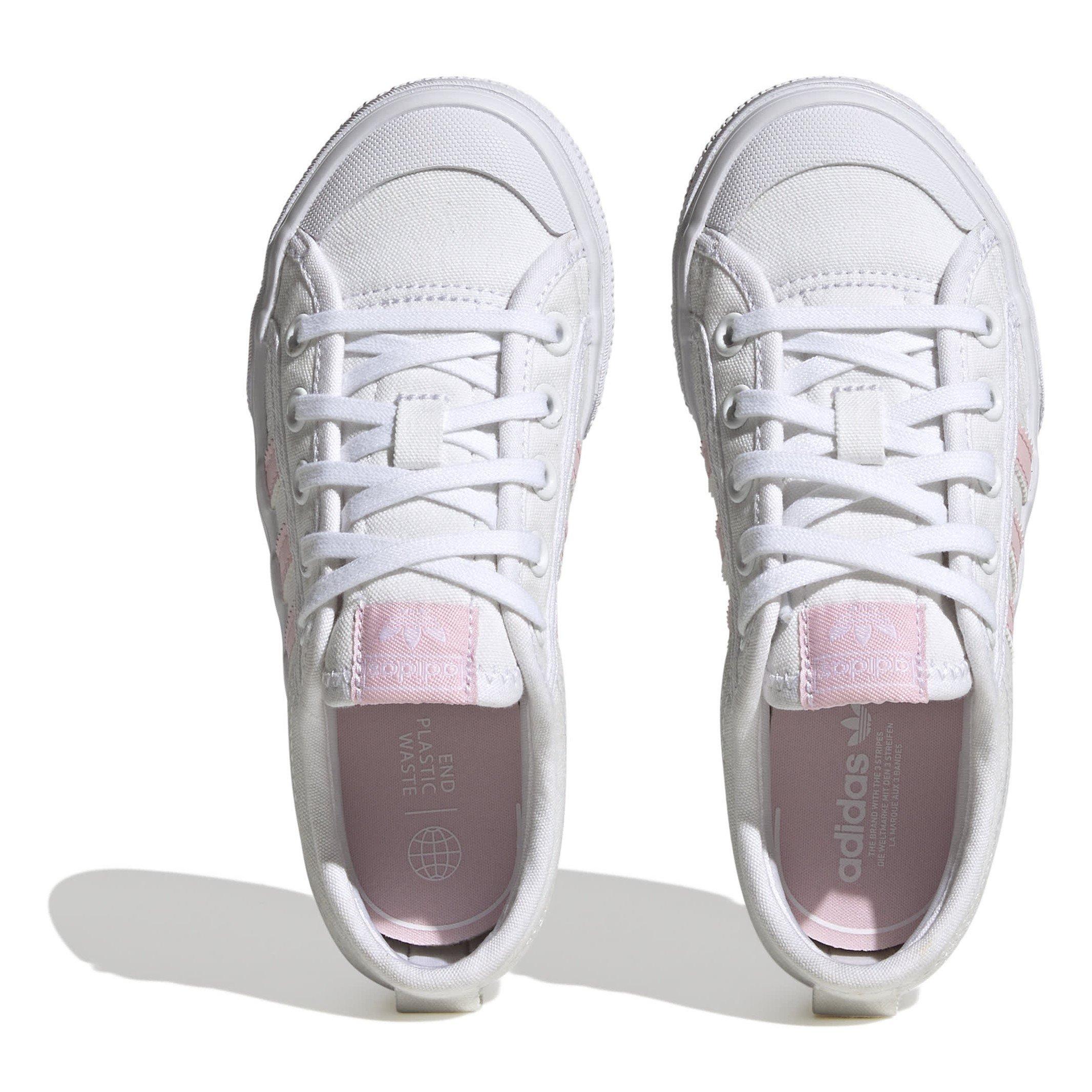 adidas gazelle silver green womens adidas Originals Nizza Trefoil W Crystal White / Red / Cloud White   Heppo.com
