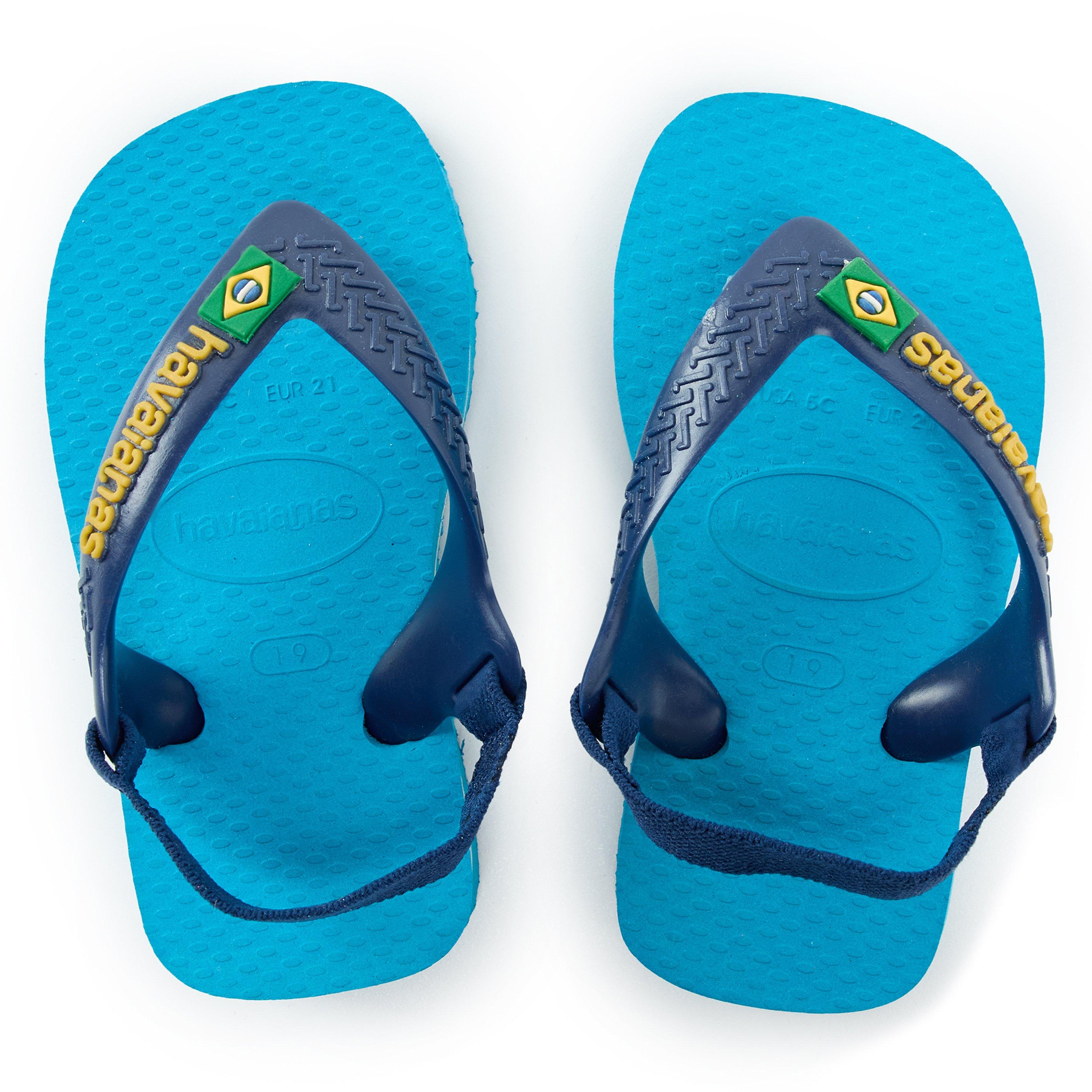 Dark Black - Havaianas - Hav. Baby Brasil Logo Ii Turquoise/ Flip Flops Unisex Kids - 4