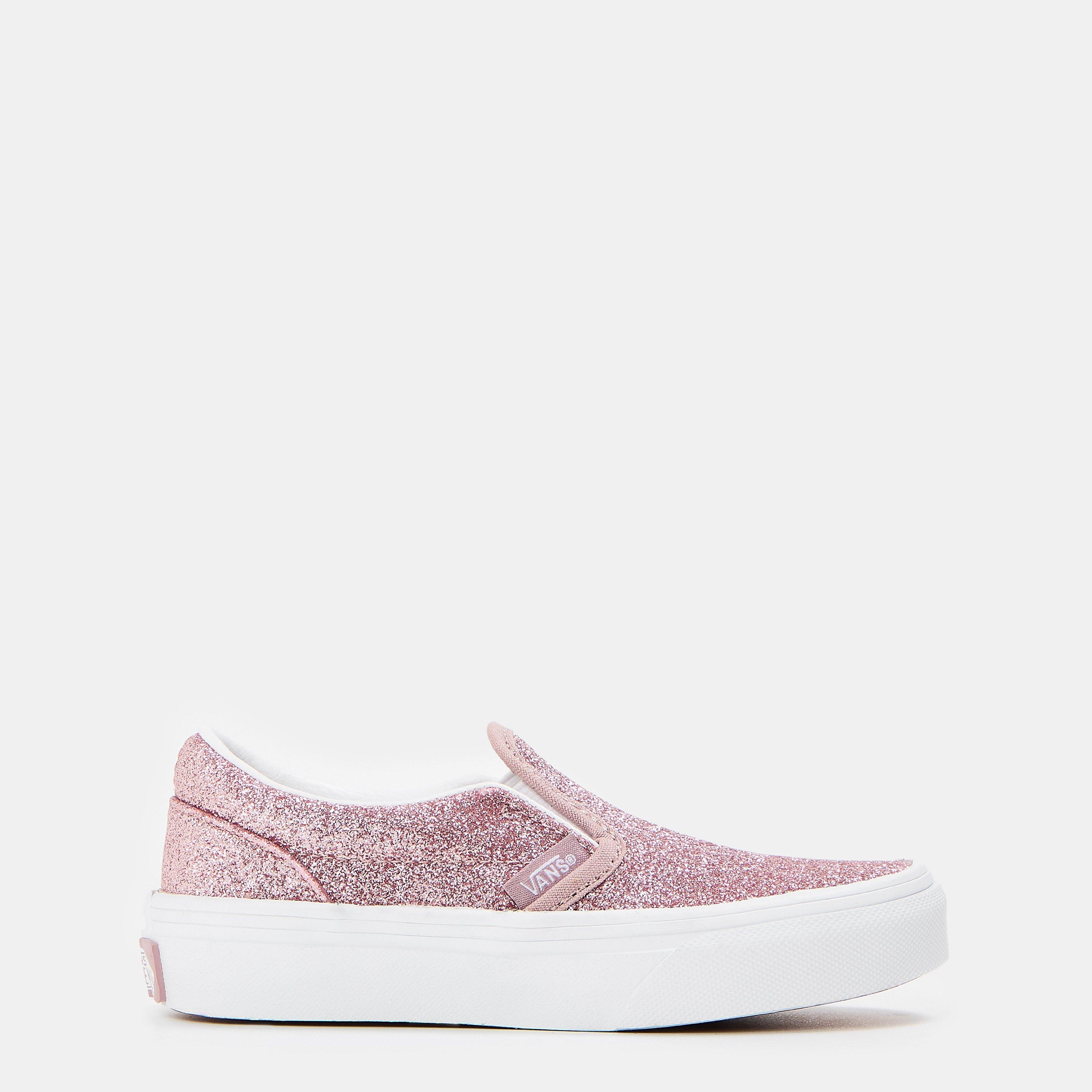 Rose Gold - Vans - Unisex Kids' Glitter Rose Gold Slip-On Canvas Trainers - 1