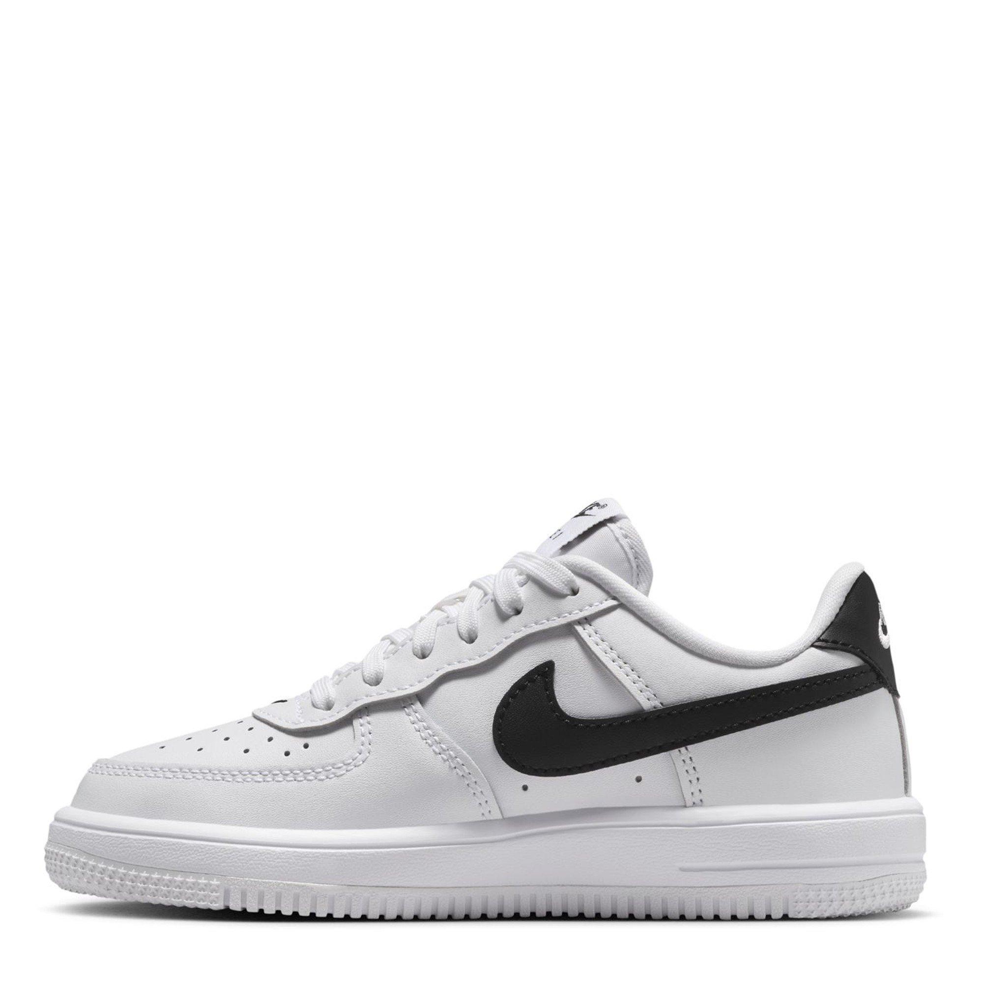 White/Black - Nike - Kids' Air Force 1 Easy Leather Runners - 2