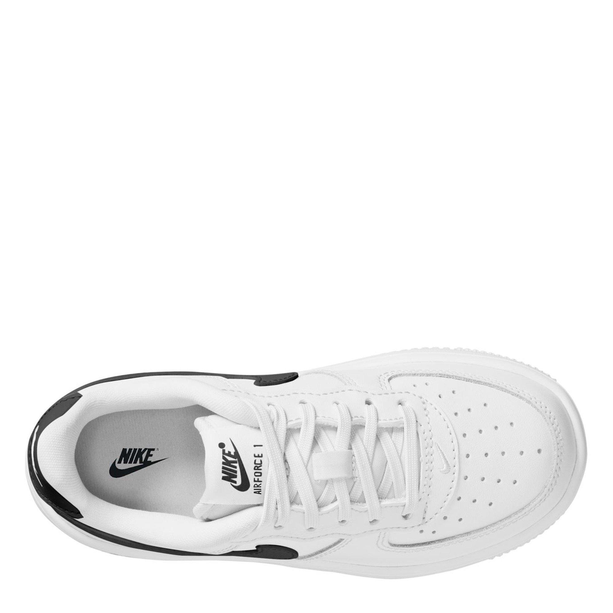 White/Black - Nike - Kids' Air Force 1 Easy Leather Runners - 9