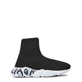 Balenciaga Speed Graffiti Recycled Knit Trainers Juniors