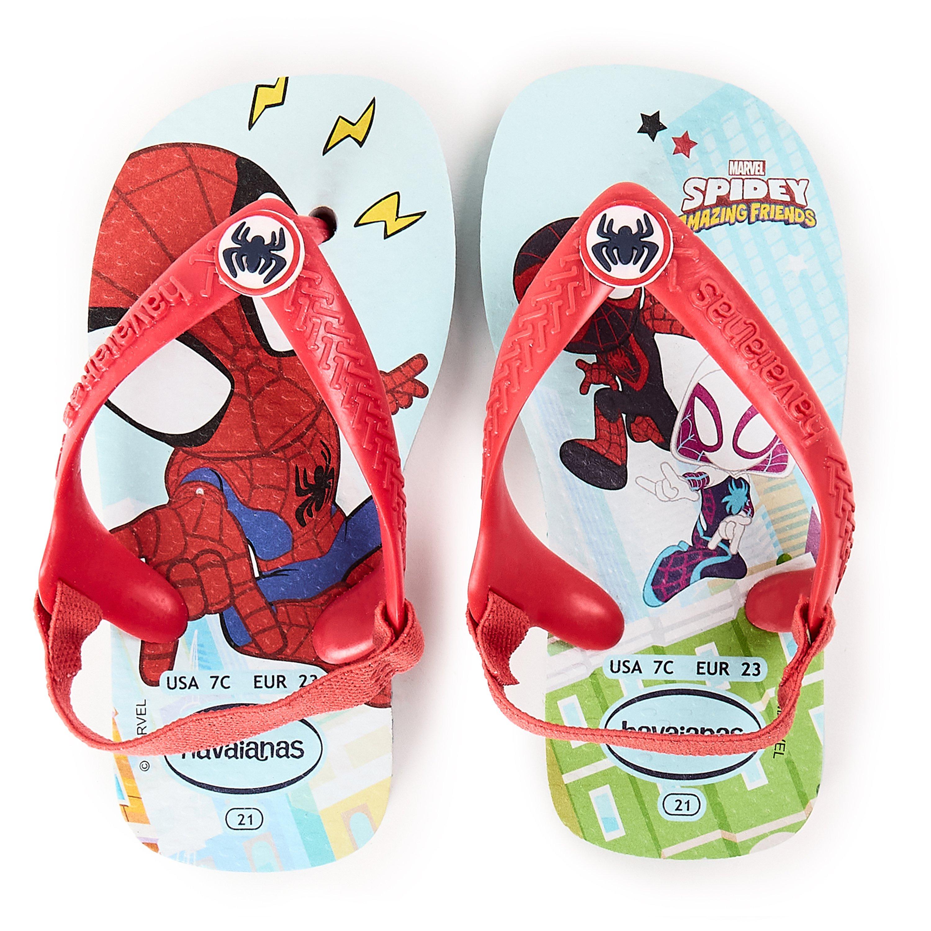 Bluered - Havaianas - Hav. Baby Marvel Blue/Red 19 Flip Flops Unisex Kids - 4