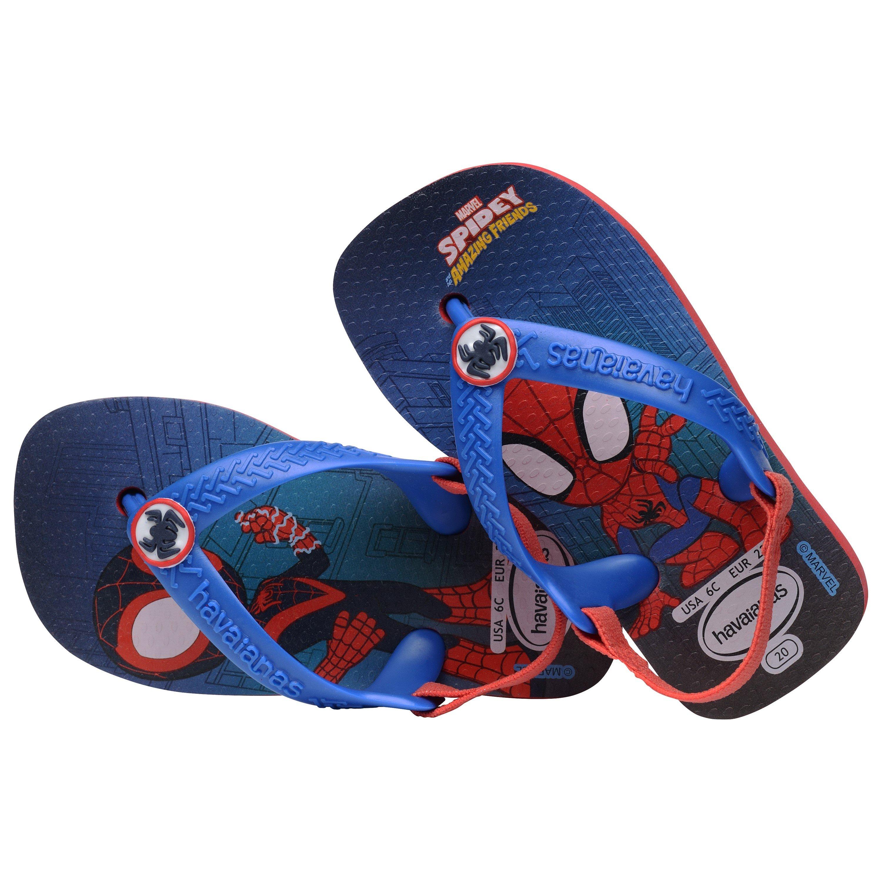 Multi - Havaianas - Hav. Baby Marvel Blue/Red 19 Flip Flops Unisex Kids - 3