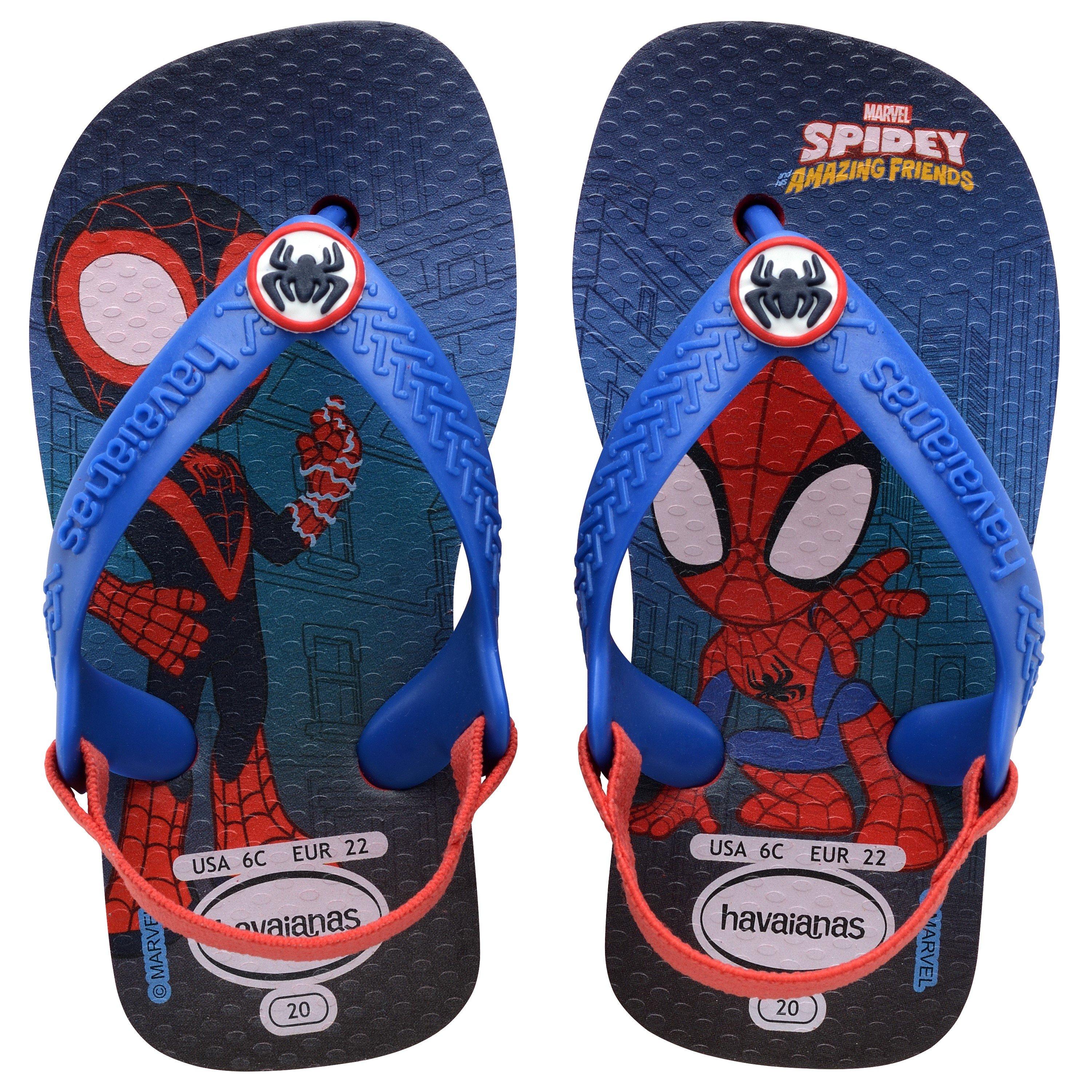 Multi - Havaianas - Hav. Baby Marvel Blue/Red 19 Flip Flops Unisex Kids - 5