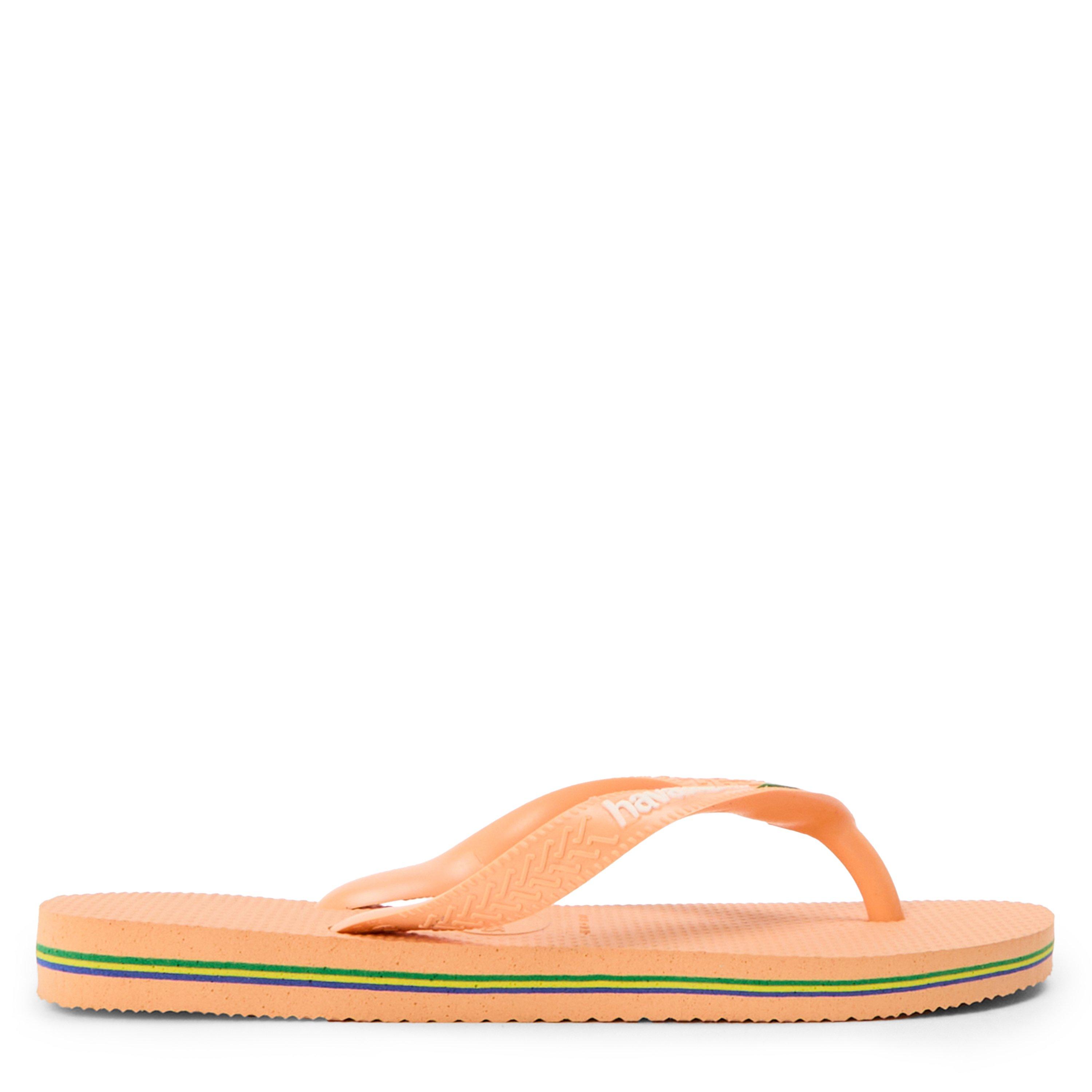 Havaianas Boys Kids' Brasil Logo Rose Gum Flip Flops - Peach - 13C