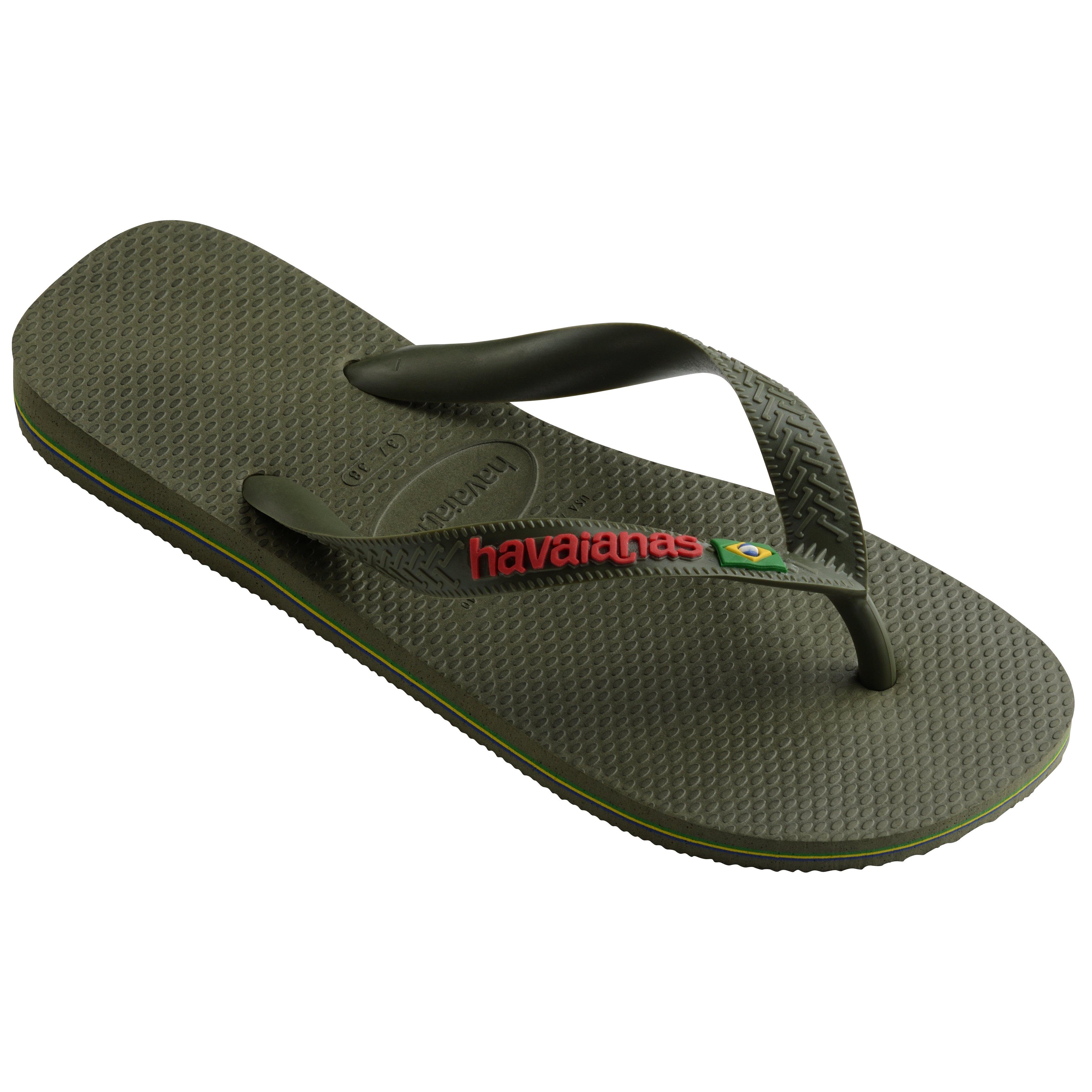 Green - Havaianas - Hav. Brasil Logo Rose Gum 27/28 Flip Flops Boys - 2