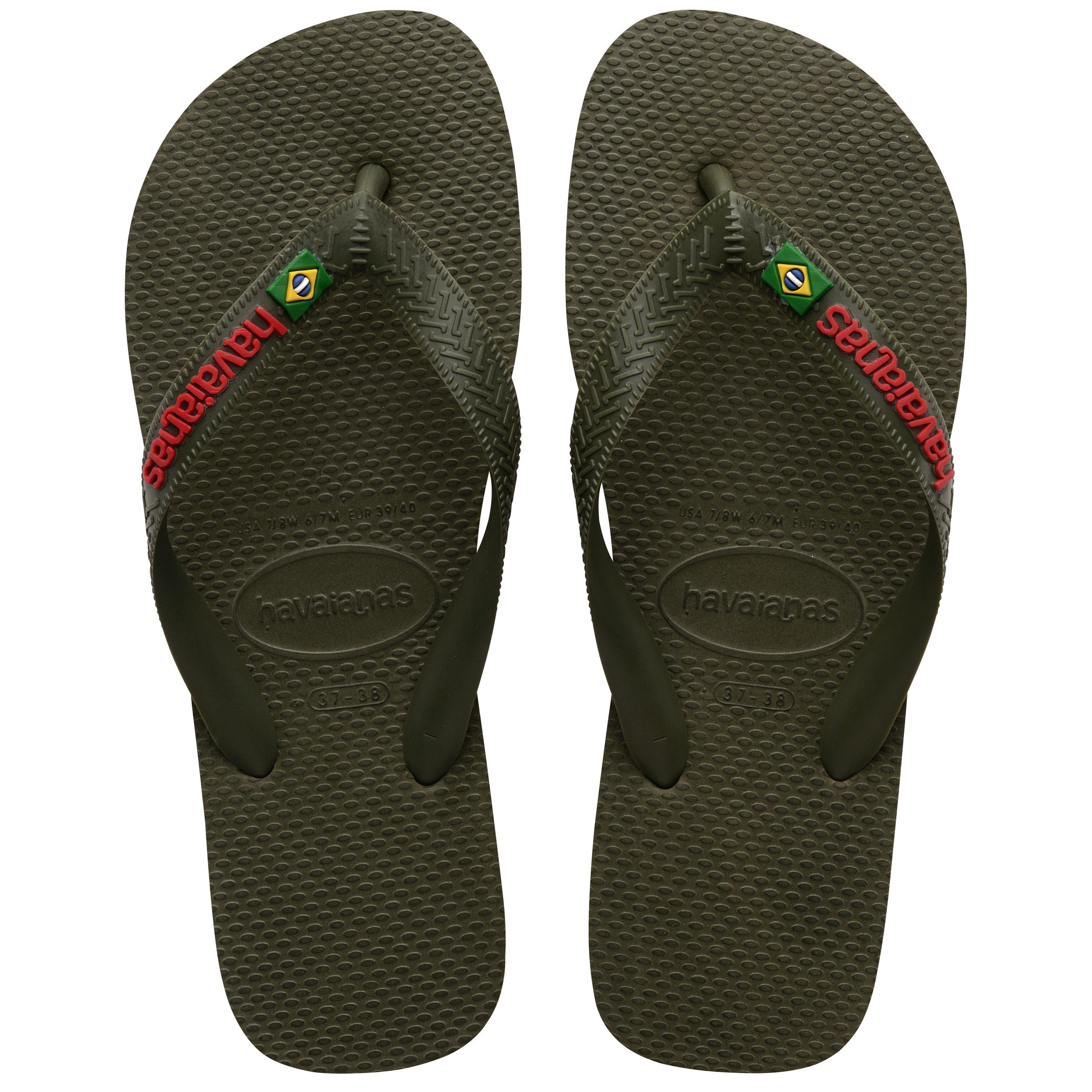 Green - Havaianas - Hav. Brasil Logo Rose Gum 27/28 Flip Flops Boys - 3