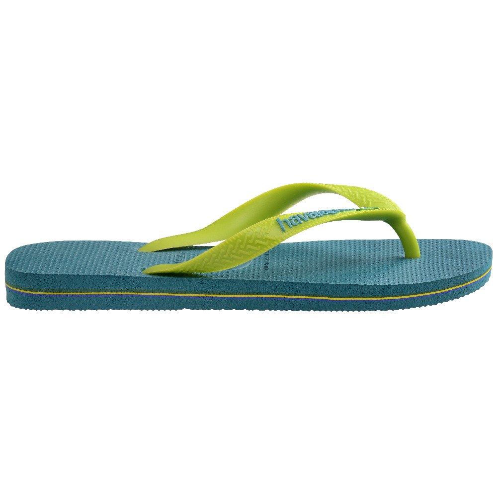 Havaianas Boys Kids' Brasil Logo Rose Gum Flip Flops - Amznte Blue - 12C