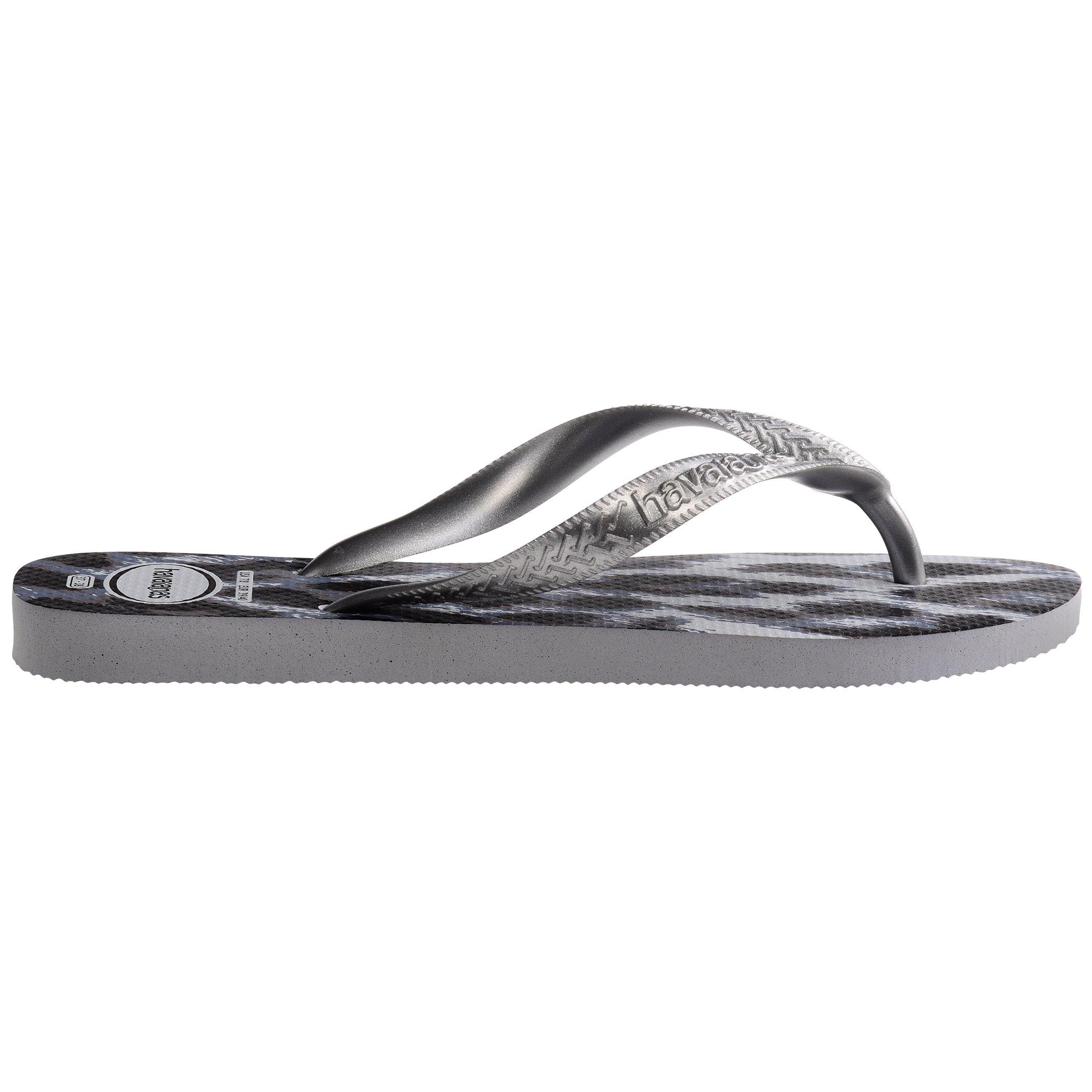 Havaianas Girls Kids' Top Animals Flip Flops Grey Silver - 1/2