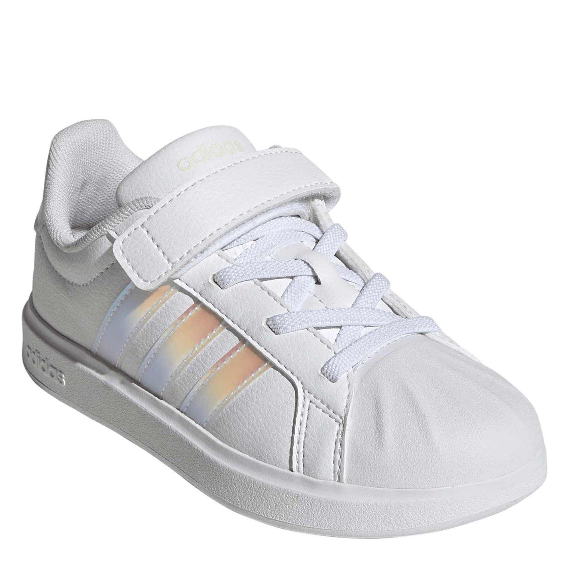 White/Irides - adidas - Kids' Low-Top Trainers - 3