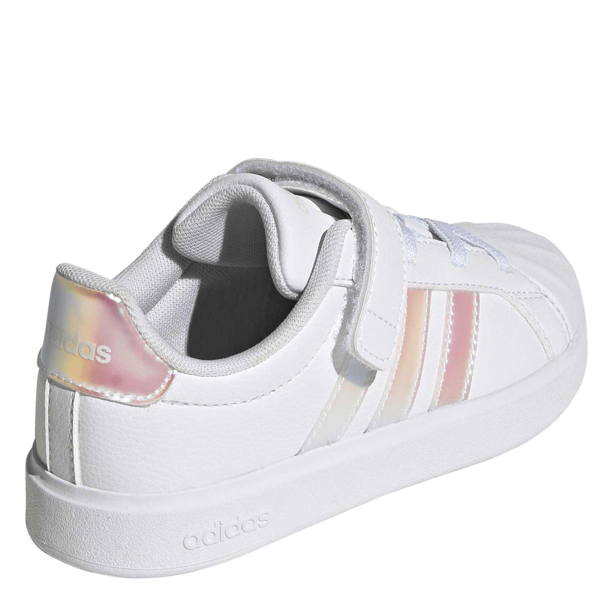White/Irides - adidas - Kids' Low-Top Trainers - 4
