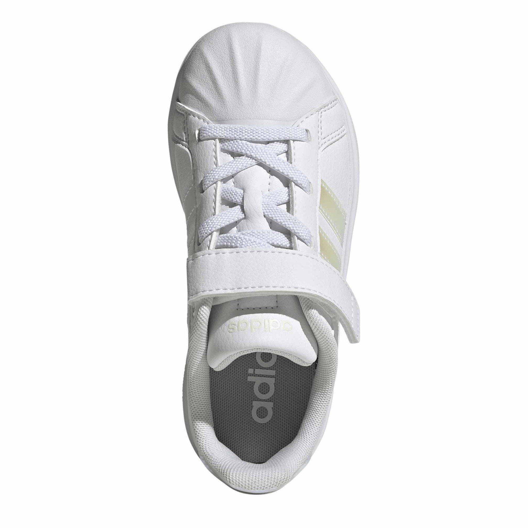 White/Irides - adidas - Kids' Low-Top Trainers - 5